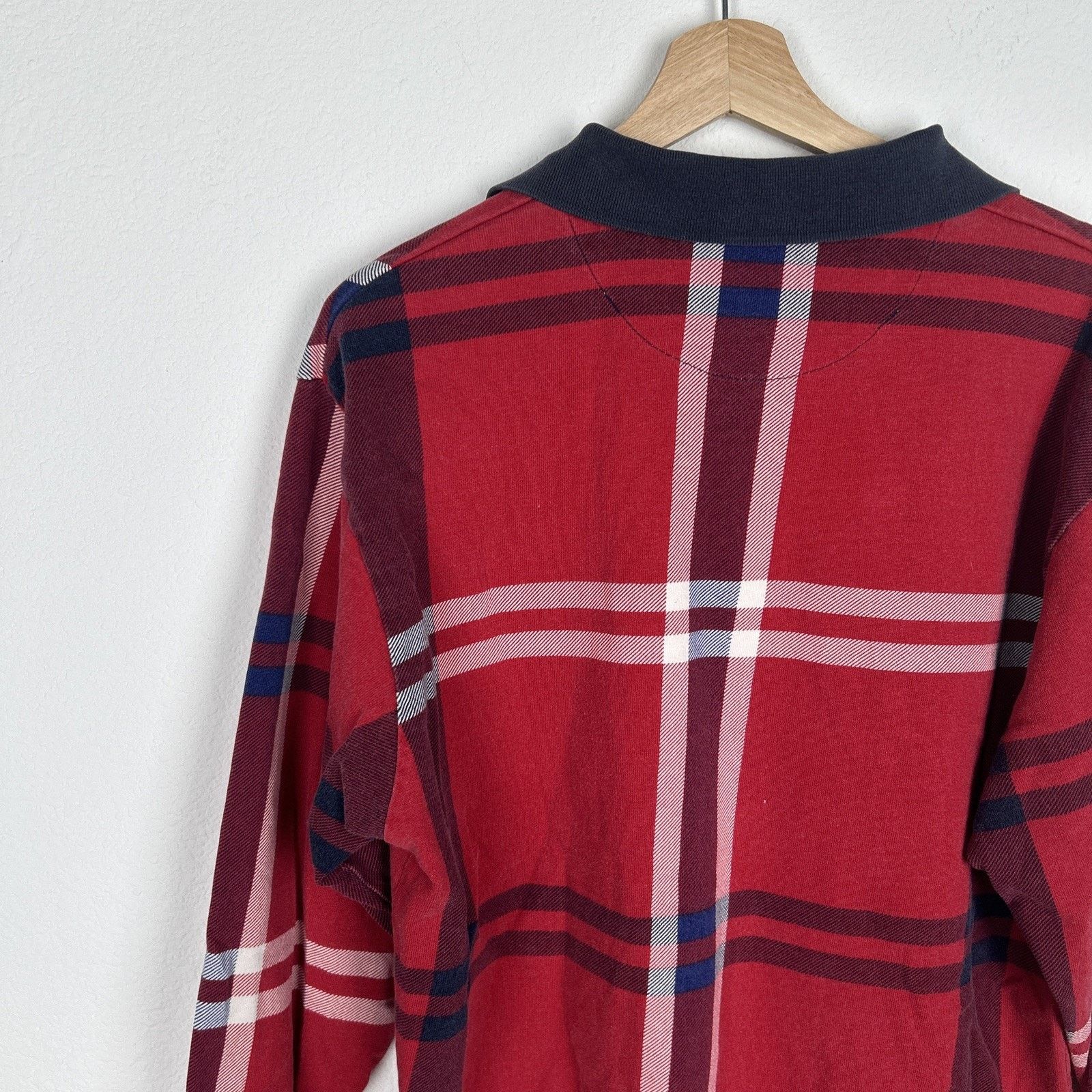 Ralph Lauren Ralph Lauren Vintage Red Plaid Rugby Polo Logo Crest Shirt L Size US L / EU 52-54 / 3 - 3 Thumbnail