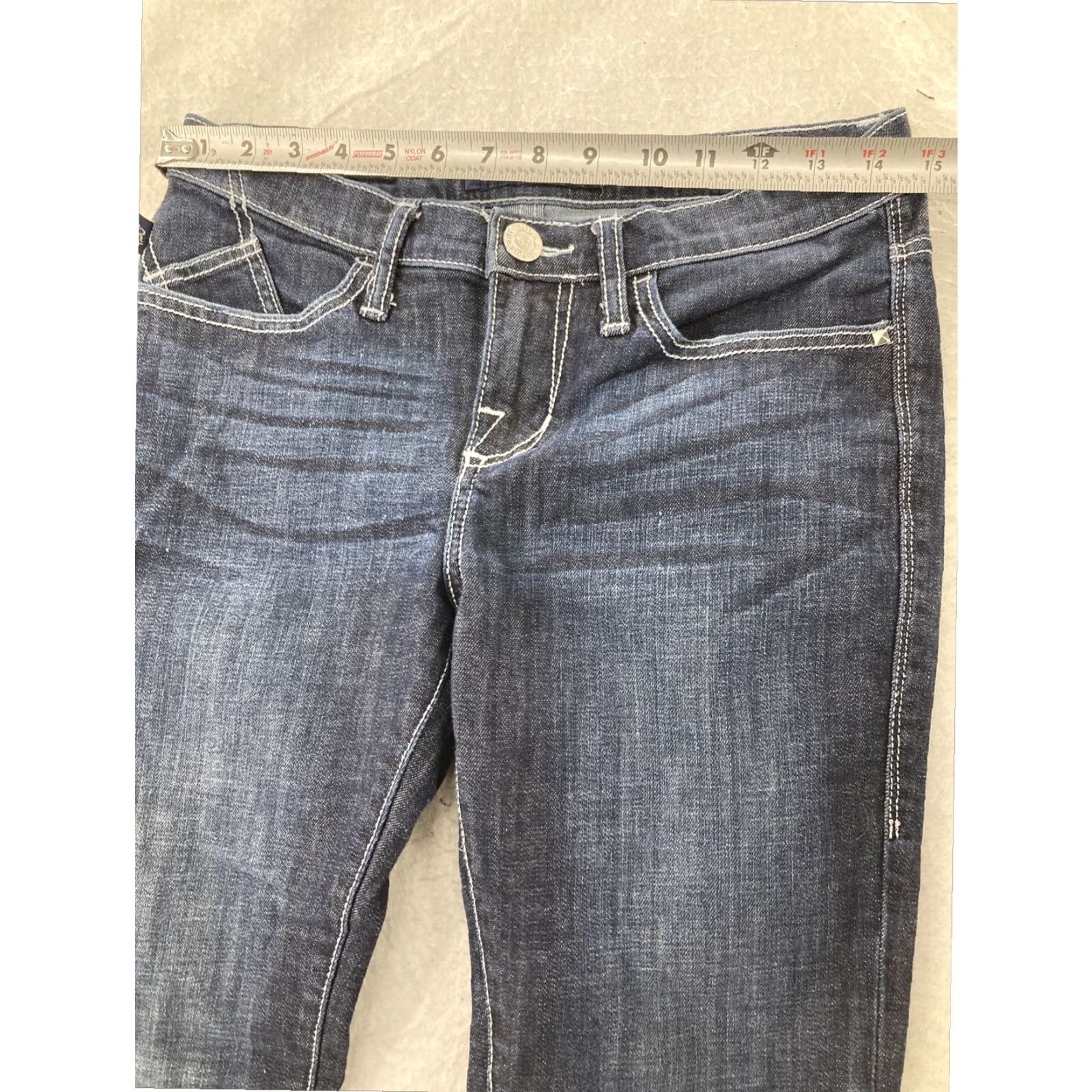 Vintage Womens Rock Republic Straight Leg Blue Low Rise Jeans Size 6 Size 28" / US 6 / IT 42 - 3 Thumbnail