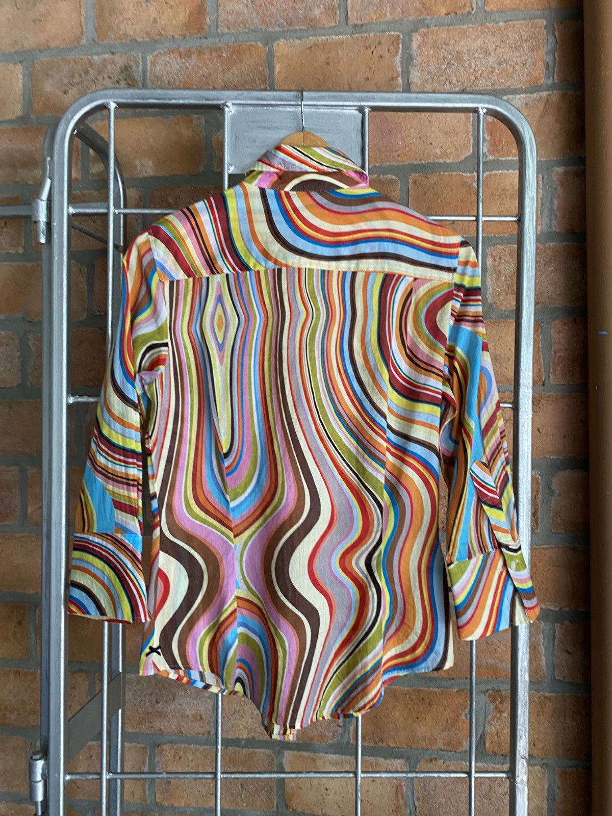 Paul Smith Paul Smith BLACK Multicolor Psychedelic Wave Shirt Size S / US 4 / IT 40 - 24 Thumbnail