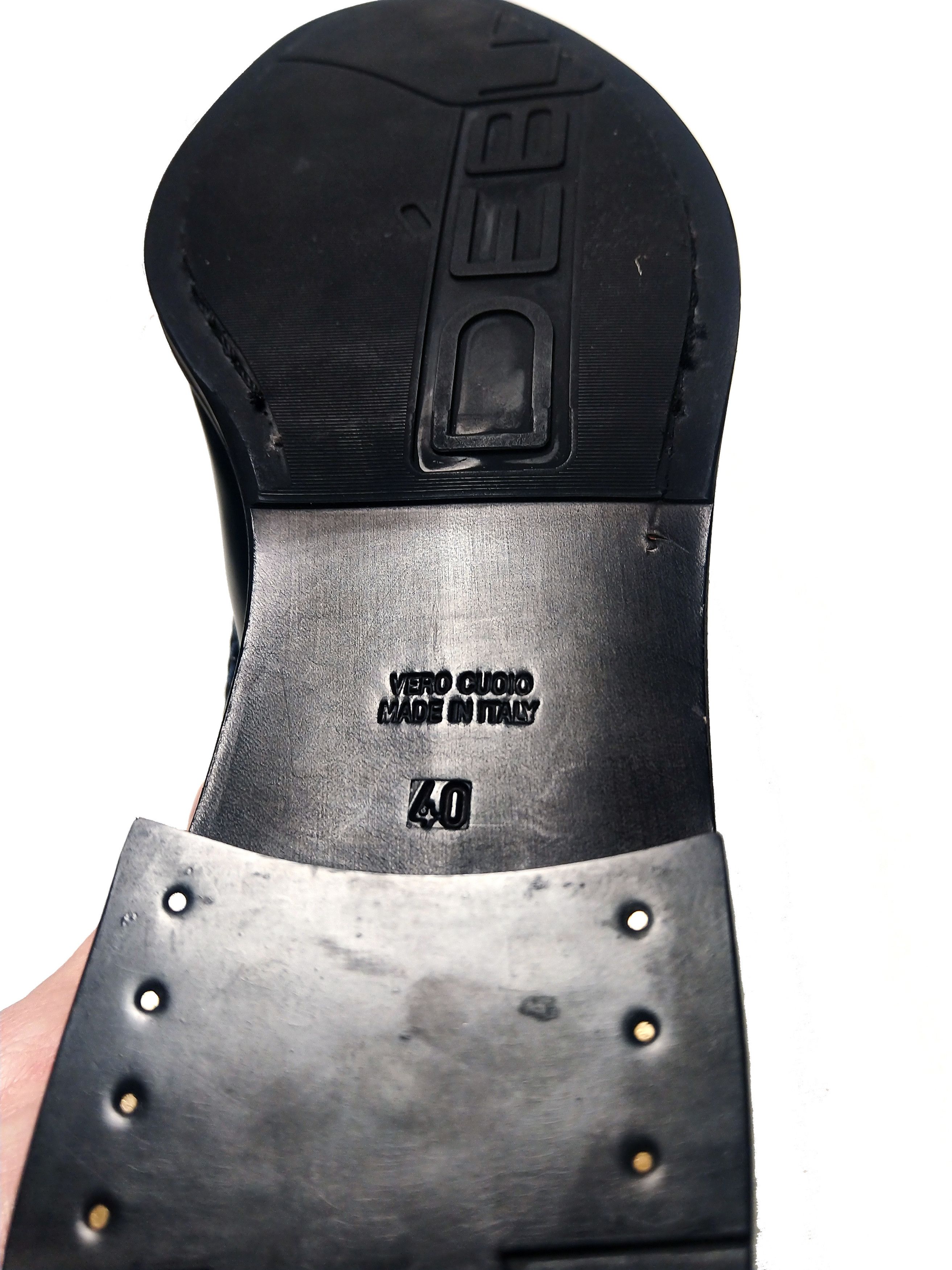 Debut Debut. Italian men's leather black shoes with blue tint Size US 7.5 / EU 40-41 - 9 Thumbnail