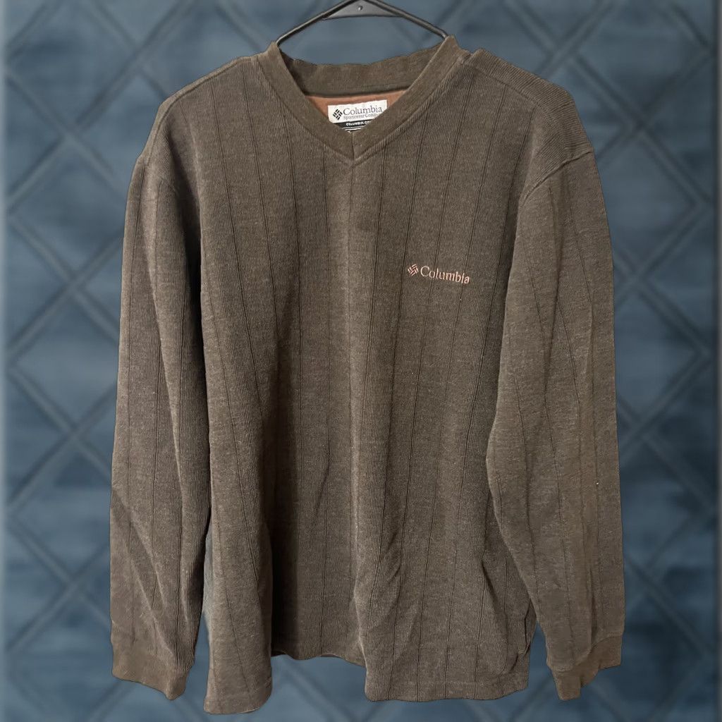 Vintage VINTAGE Columbia Sportswear Company Men’s Pullover Sweater Large Brown V-Neck VTG Size US L / EU 52-54 / 3 - 1 Thumbnail