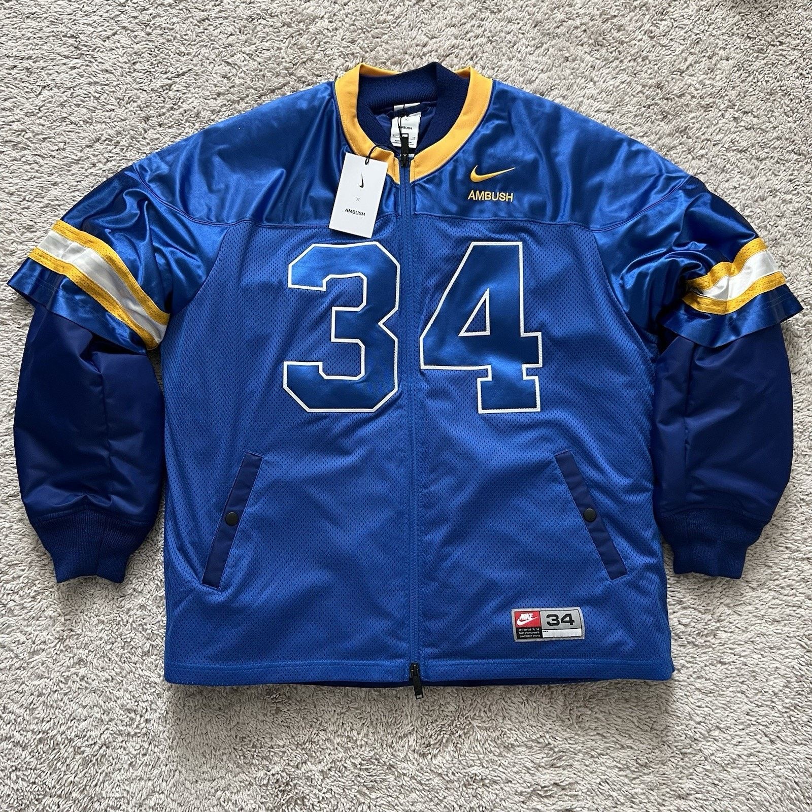 Nike Nike x AMBUSH Football Jacket Deep Royal Blue Size US L / EU 52-54 / 3 - 8 Thumbnail