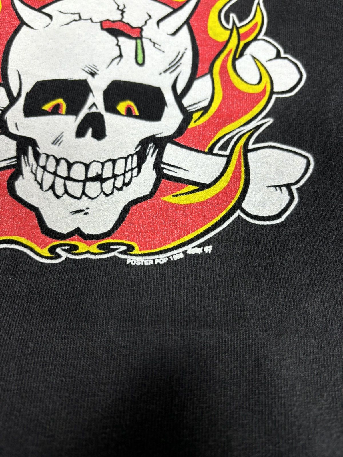 Vintage Vintage 90’s Poster Pop Flame Skull Artist Vince Ray Size US XXL / EU 58 / 5 - 3 Thumbnail