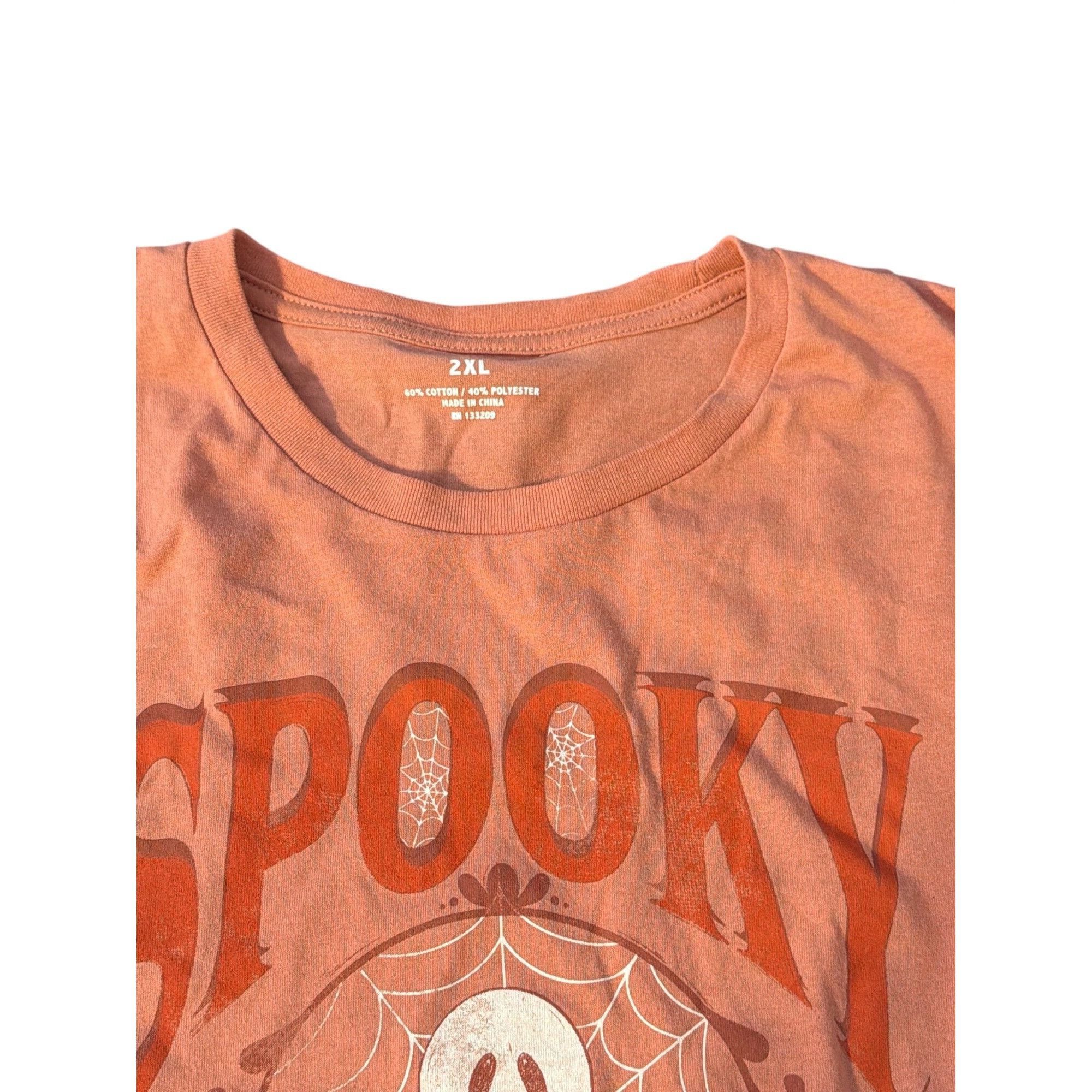 Other Spooky Season Halloween Ghost Floral Graphic Tee Shirt Salmo Size XXL / US 16-18 / IT 52-54 - 3 Thumbnail