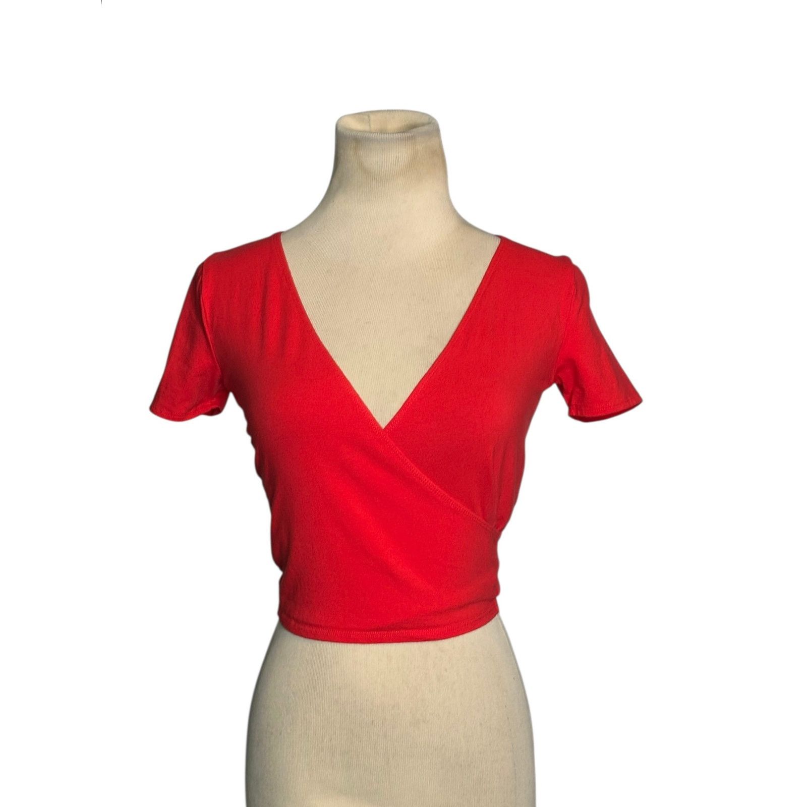 Hollister Hollister red short sleeves wrap top size XS Size XS / US 0-2 / IT 36-38 - 9 Thumbnail