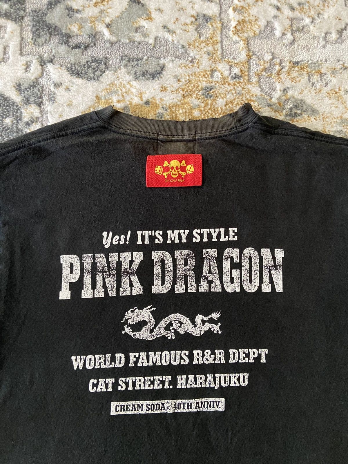 Japanese Brand 🔥PINK DRAGON CREAM SODA DISTRESSED 🔥 Size US L / EU 52-54 / 3 - 11 Thumbnail