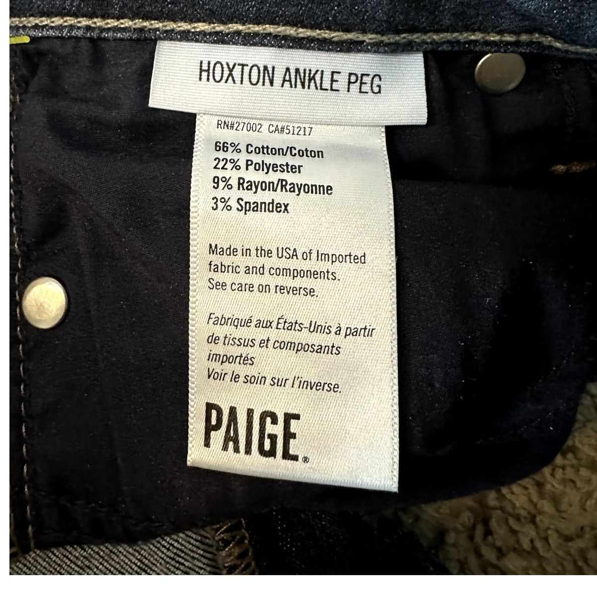 Paige Paige Hoxton Frayed Hem Denim Ankle Peg Jeans Blue 28 Size 28" / US 6 / IT 42 - 6 Thumbnail
