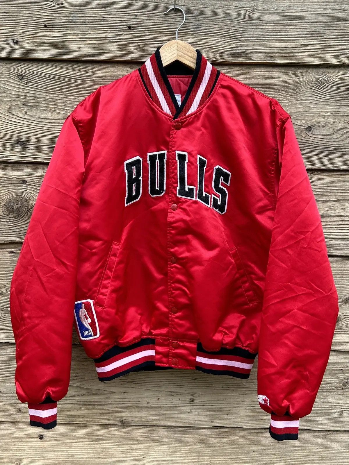 〔Vintage〕90s Starter× bulls 袖レザー　スタジャン 90s STARTER 