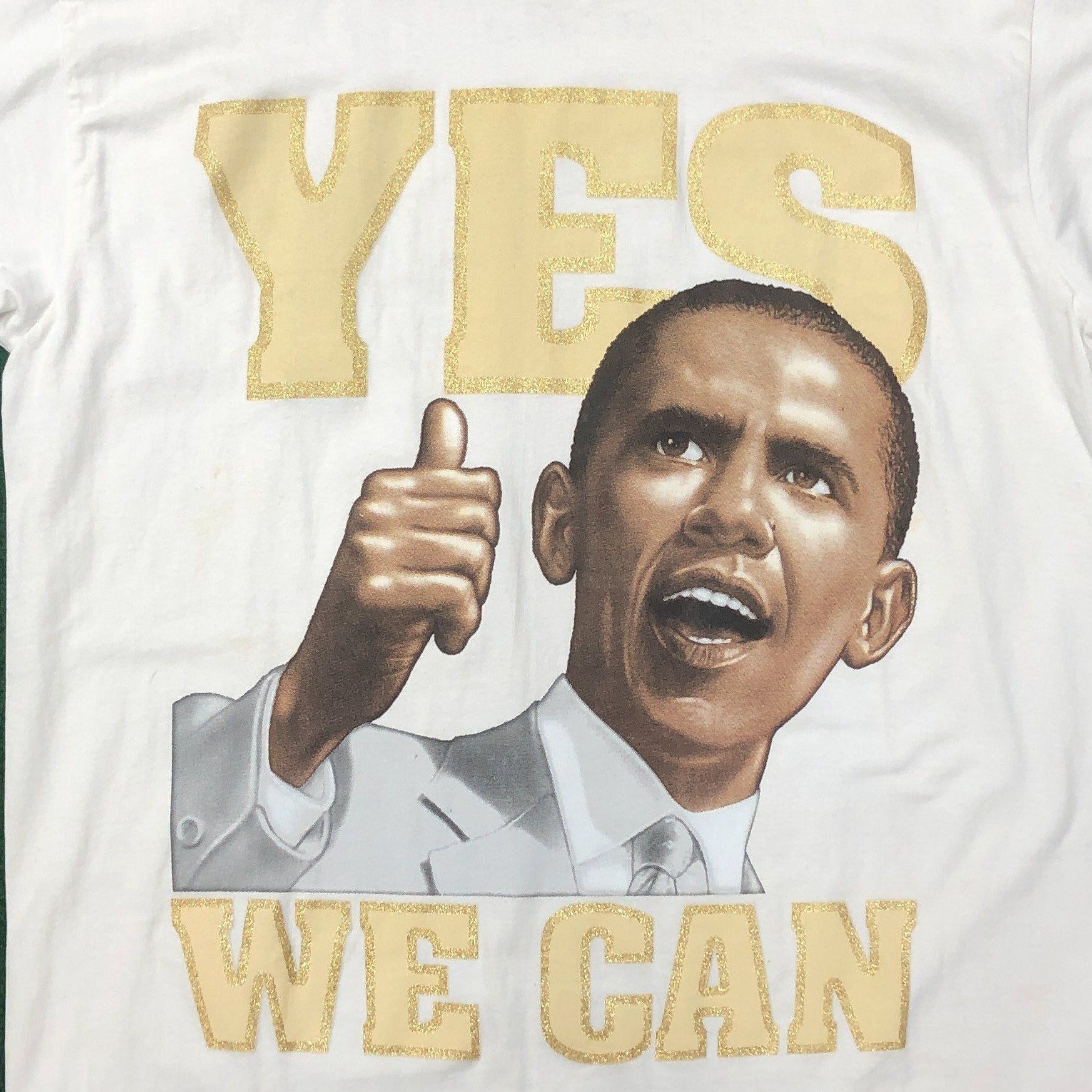 Vintage Slam Jeans Obama Yes We Can White T-Shirt - Size 2XL Size US XXL / EU 58 / 5 - 2 Thumbnail