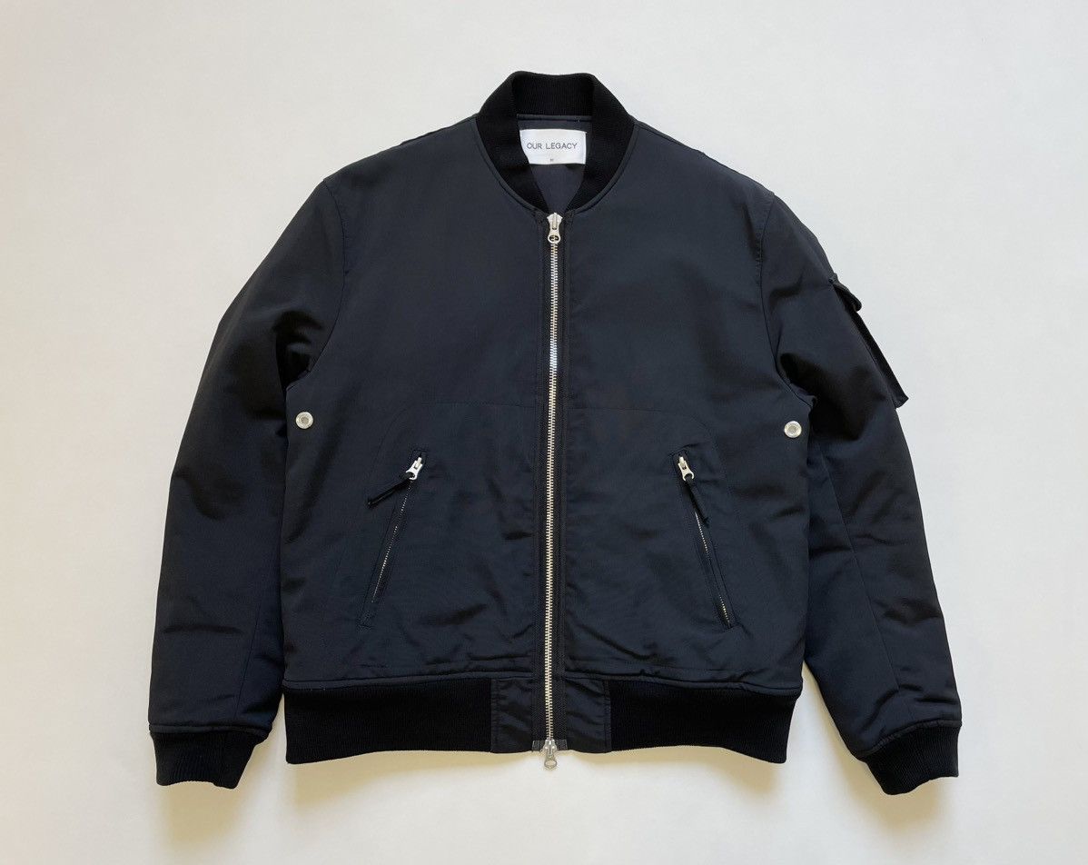 Our Legacy A/W 14 ‘Black Shimmer’ Nylon Bomber Jacket Size US M / EU 48-50 / 2 - 18 Thumbnail