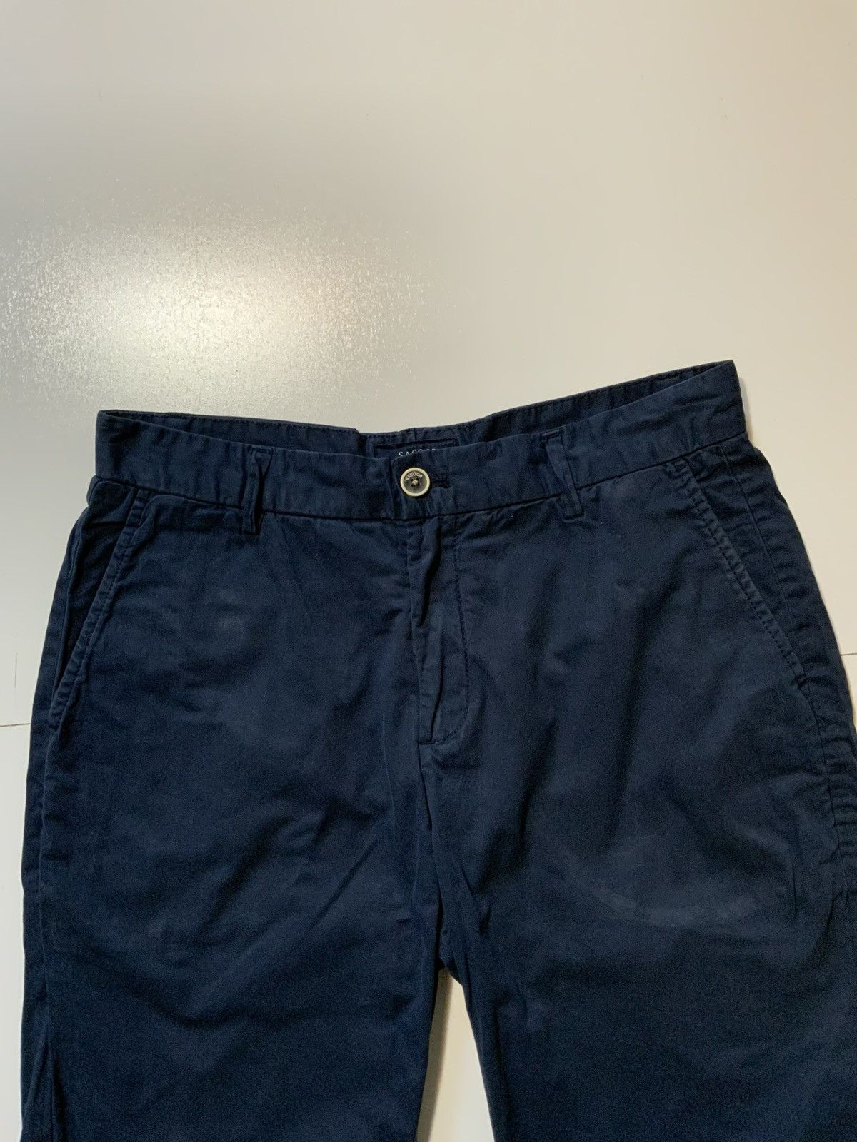 Designer Sacoor Brothers Garment Dyed Bermuda Chino Slim Fit Shorts Size US 32 / EU 48 - 7 Thumbnail
