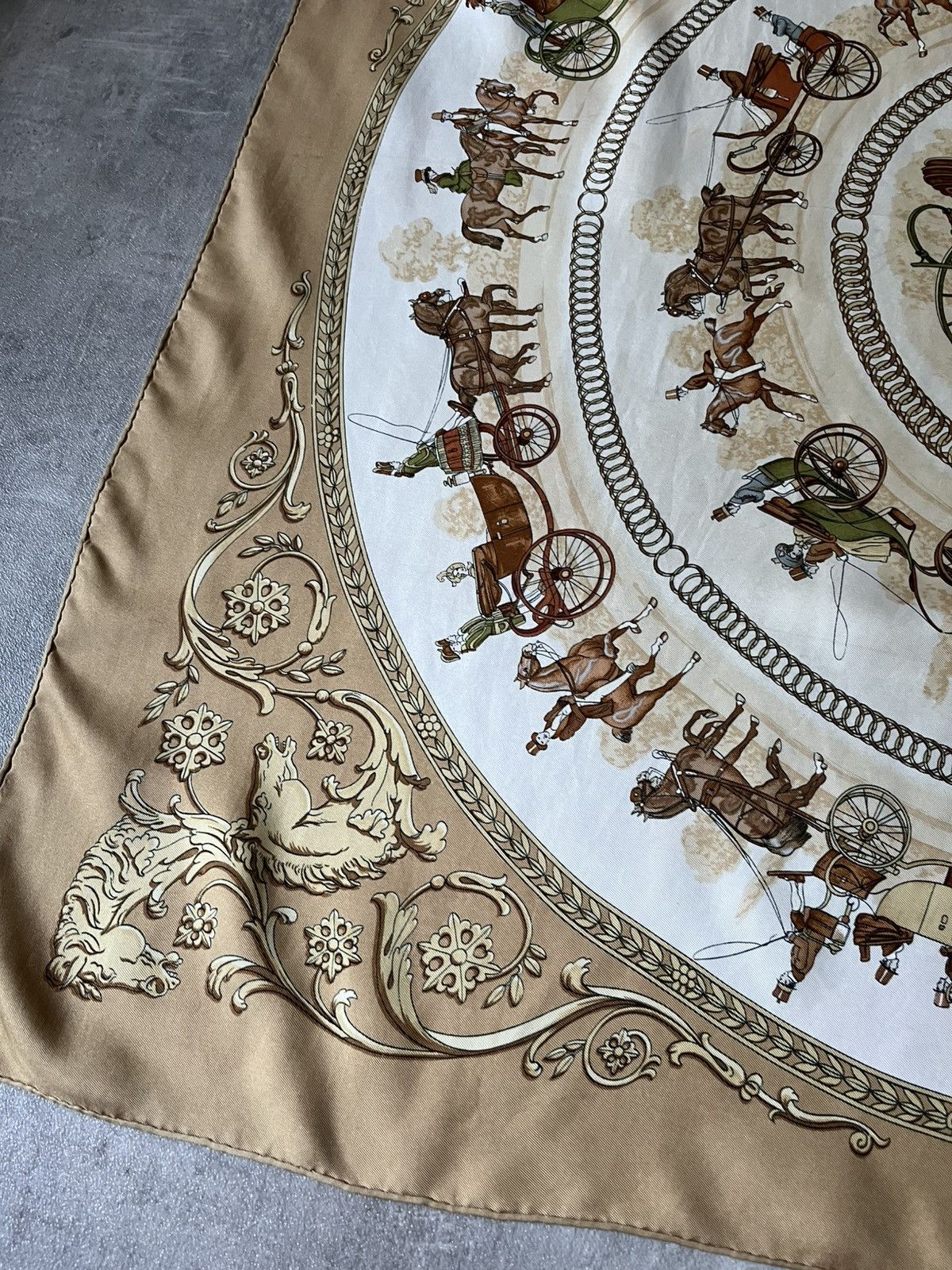Hermes Hermes ''La Promenade De Longchamps'' by Ledoux silk scarf Size ONE SIZE - 3 Thumbnail