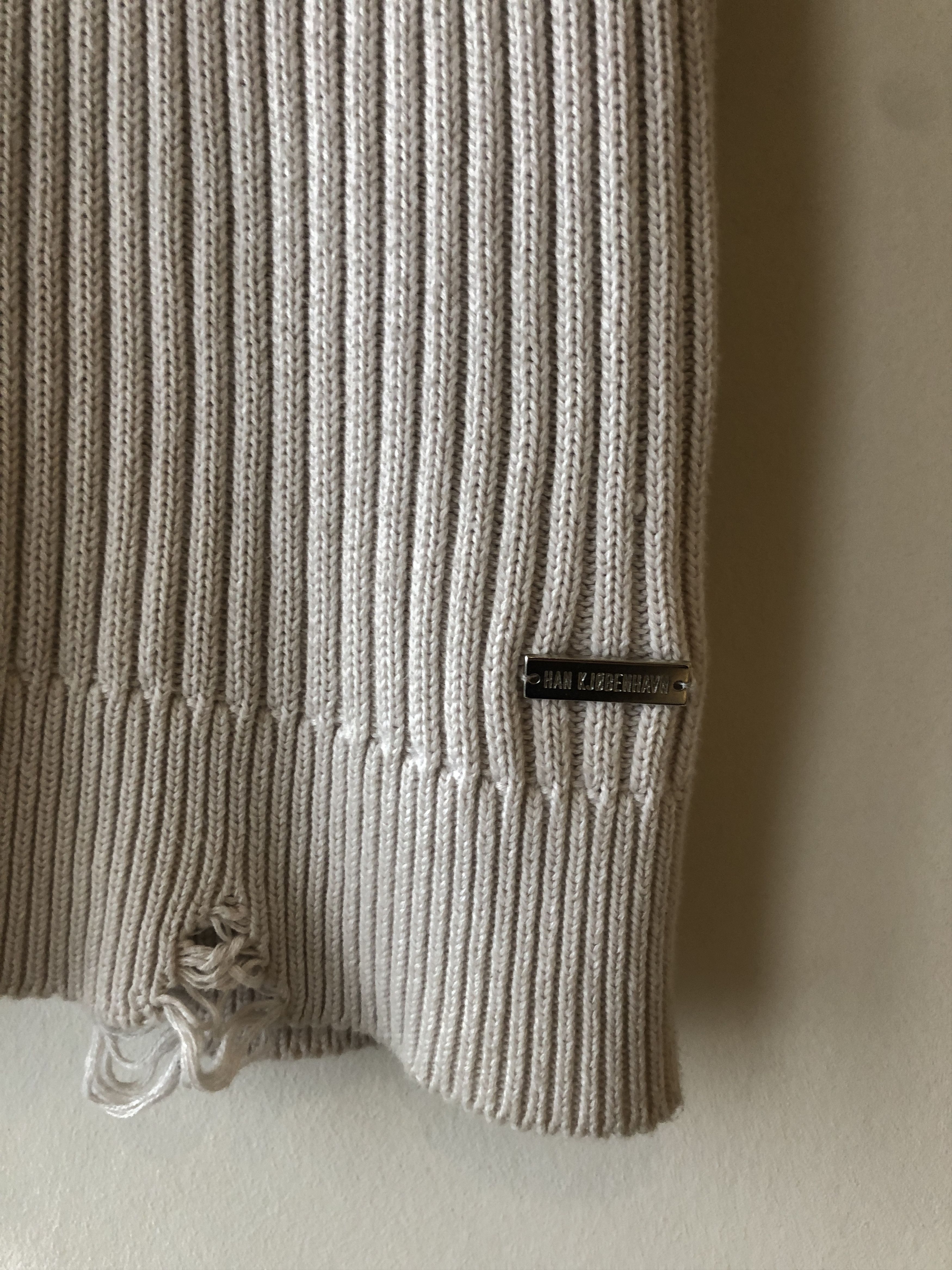 Han Kjobenhavn $395 - Distressed Knit Vest - Off White Size US XL / EU 56 / 4 - 8 Thumbnail