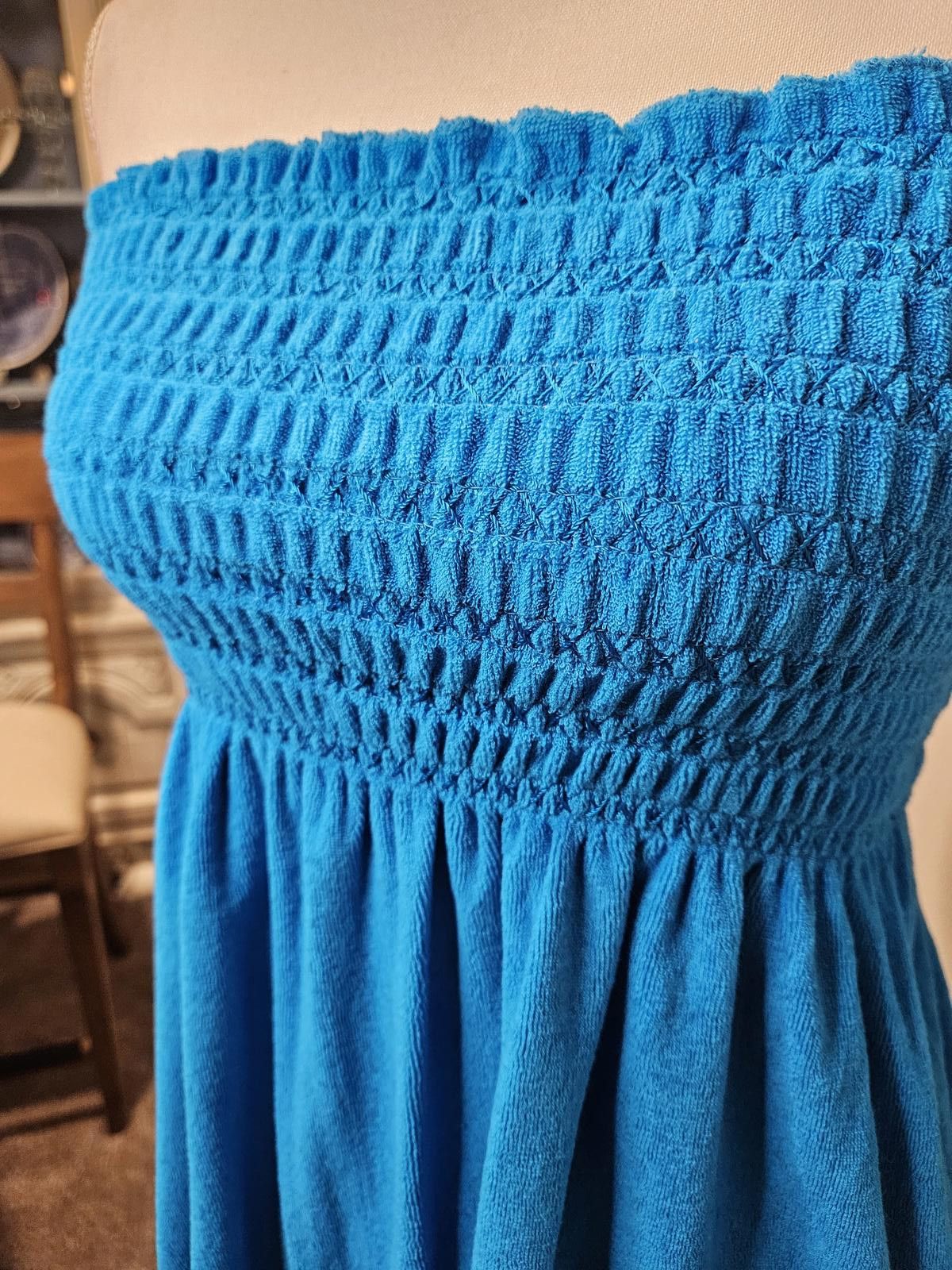 Designer Macy's Raviya Strapless Blue Coverup Dress #512 Size ONE SIZE - 5 Thumbnail