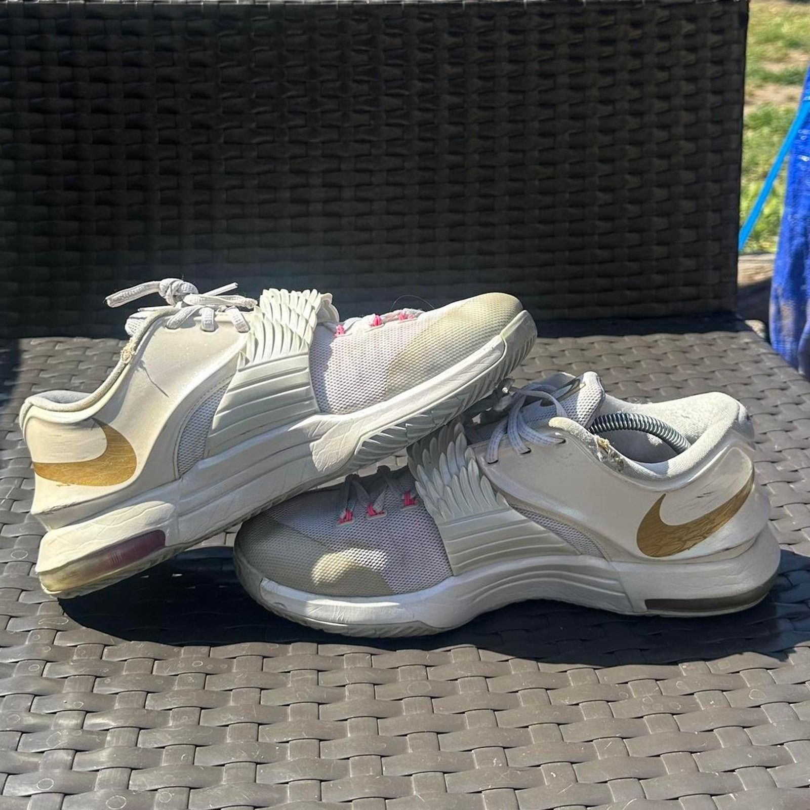 Nike Nike KD 7 PRM Aunt Pearl White 706858-176 Men's Size 11 Size US 11 / EU 44 - 5 Thumbnail