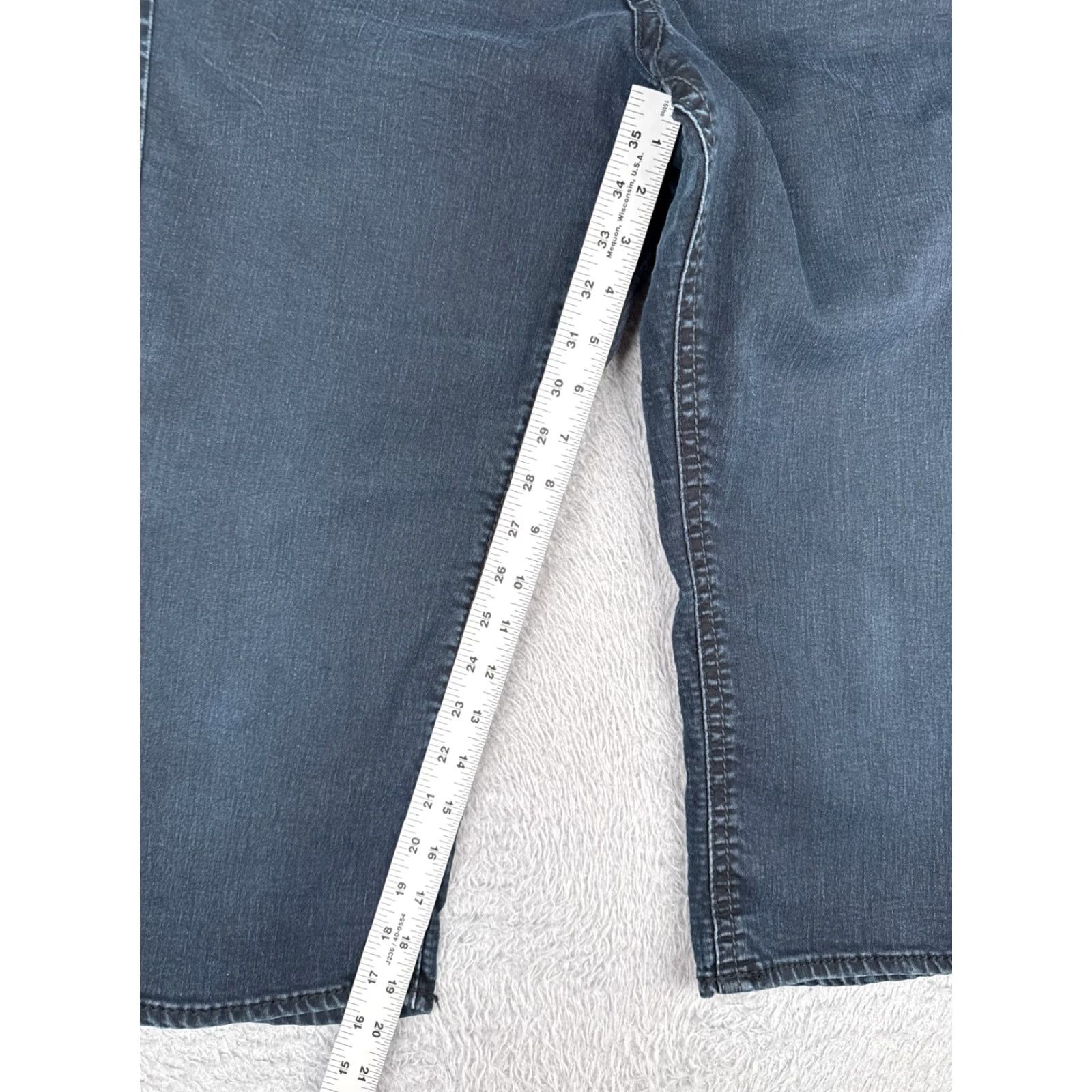 Vintage HYDRAULIC Women’s Capri Jeans 32 Blue Denim Mid Rise Dark Wash Cotton Blend 20 Inseam Regular Fit Size 24" / US 00 / IT 34 - 7 Thumbnail