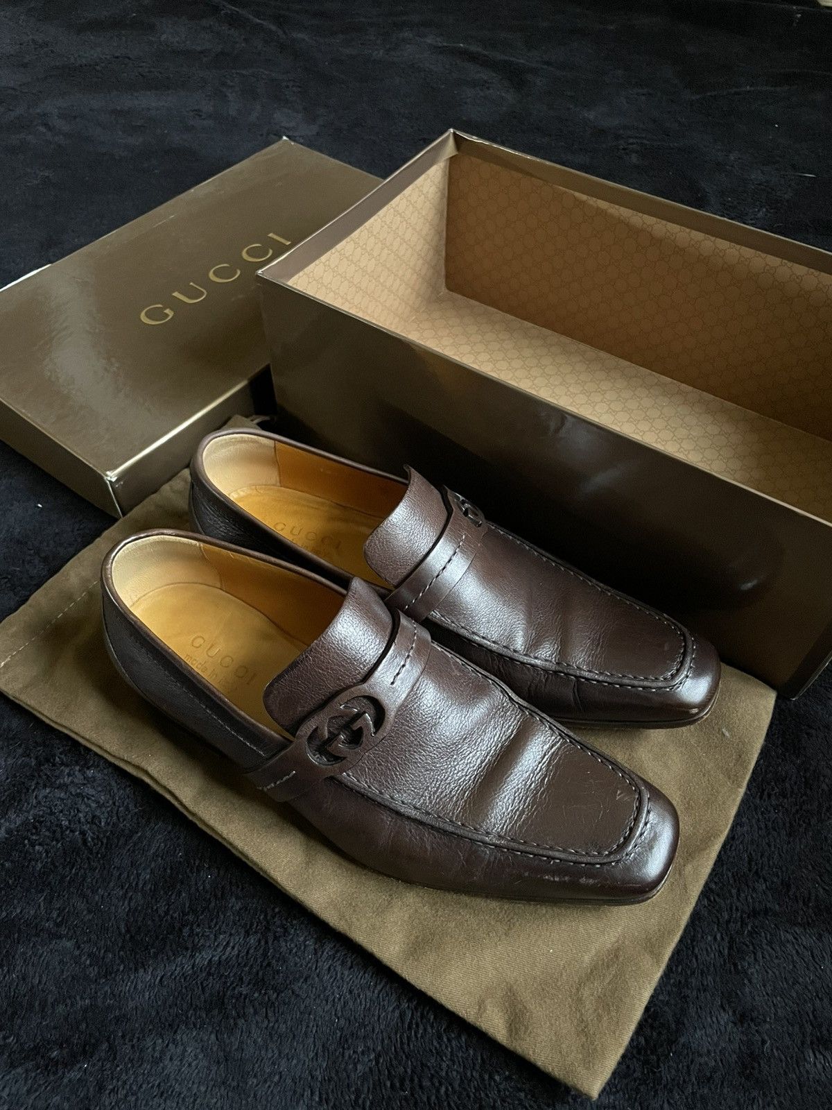 Gucci Vintage Loafers Gucci Leather Shoes Men‘s Size 41 Size US 8 / EU 41 - 2 Thumbnail