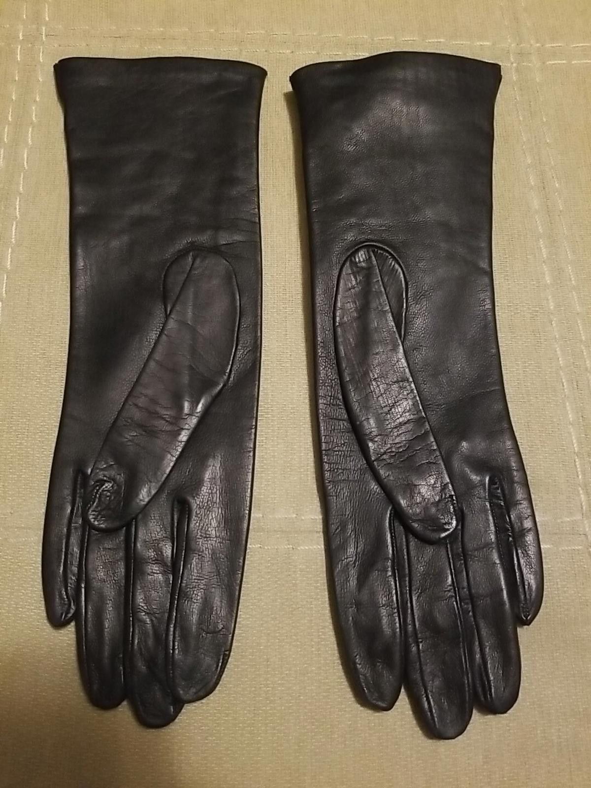 Other Vintage Kislav Leather Gloves Size 6 Black Made In France Size ONE SIZE - 2 Thumbnail