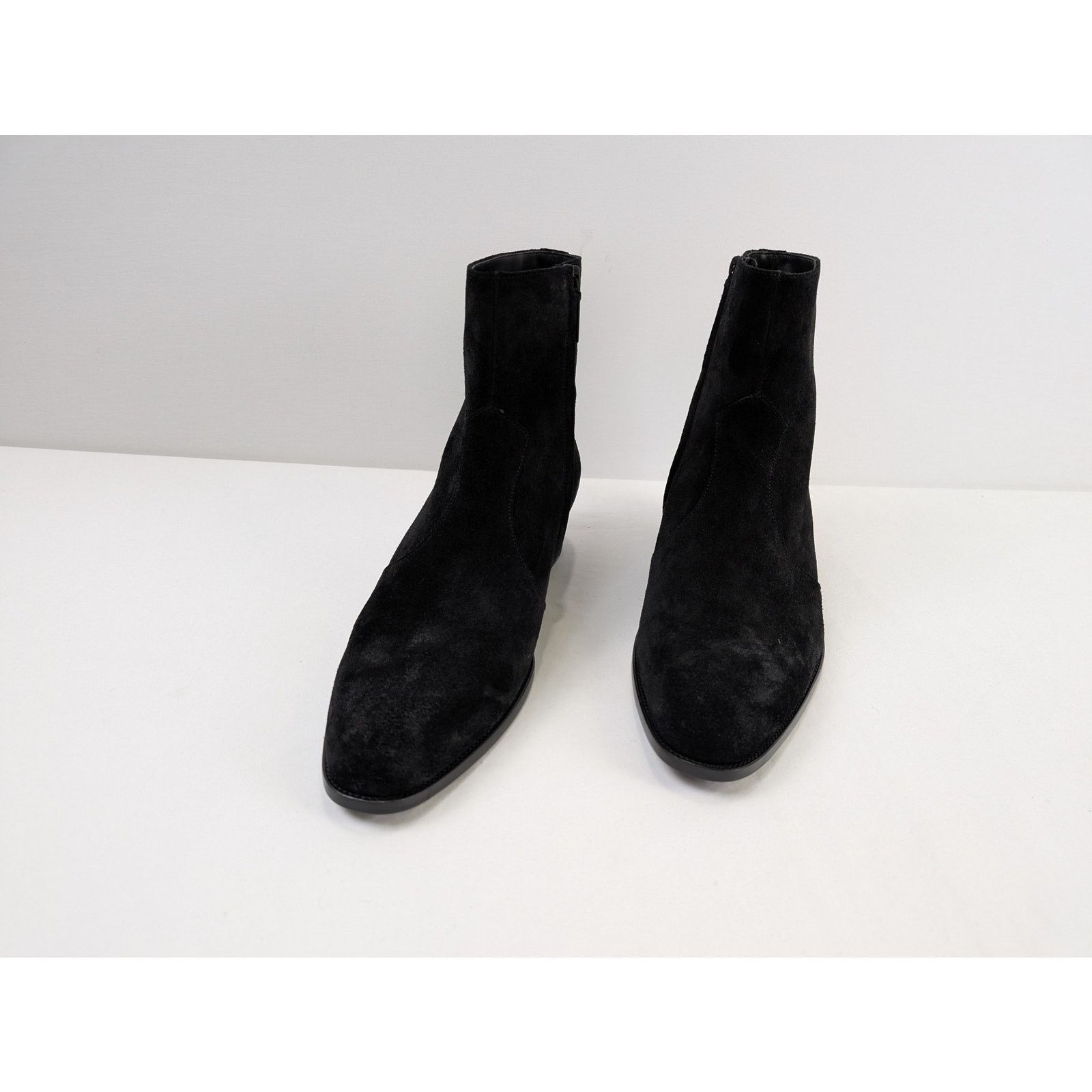 Saint Laurent Paris o1rshd1 Wyatt Chelsea Suede Boots in Black Size US 13 / EU 46 - 10 Thumbnail