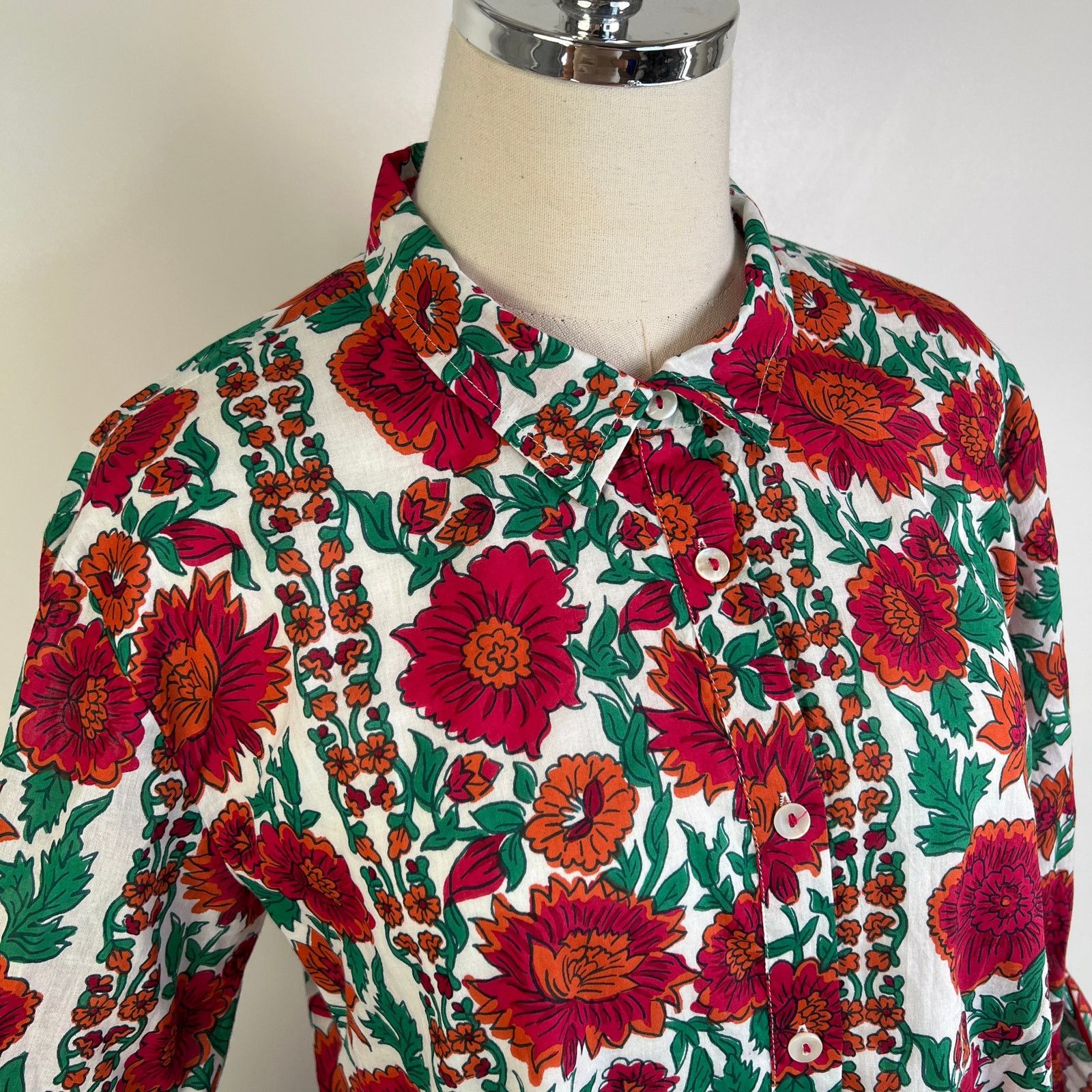 Other Ro's Garden Deauville Mini Dress Red Floral Size M / US 6-8 / IT 42-44 - 2 Thumbnail