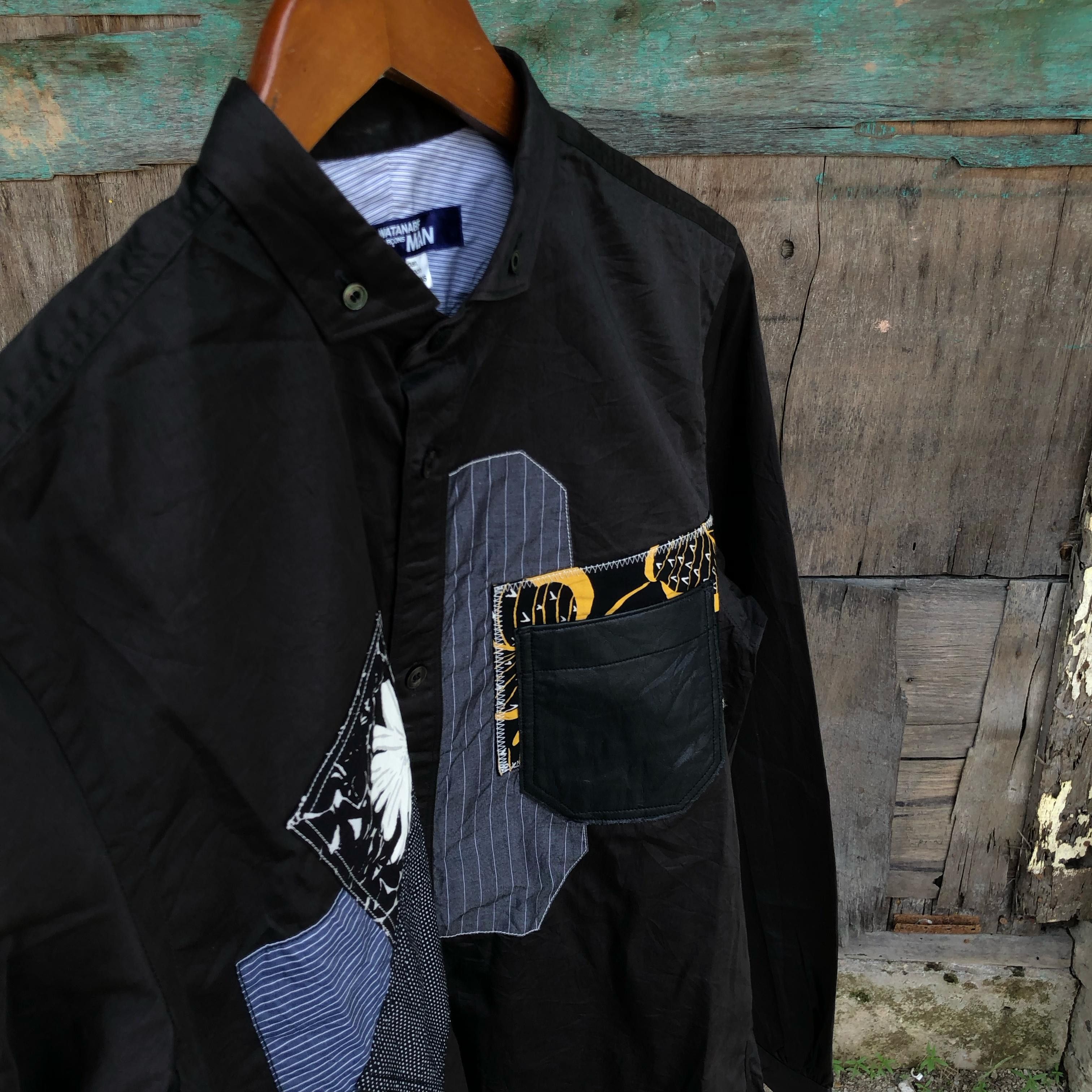 Comme des Garcons Junya Watanabe Leather Pocket Shirt Size US M / EU 48-50 / 2 - 7 Thumbnail