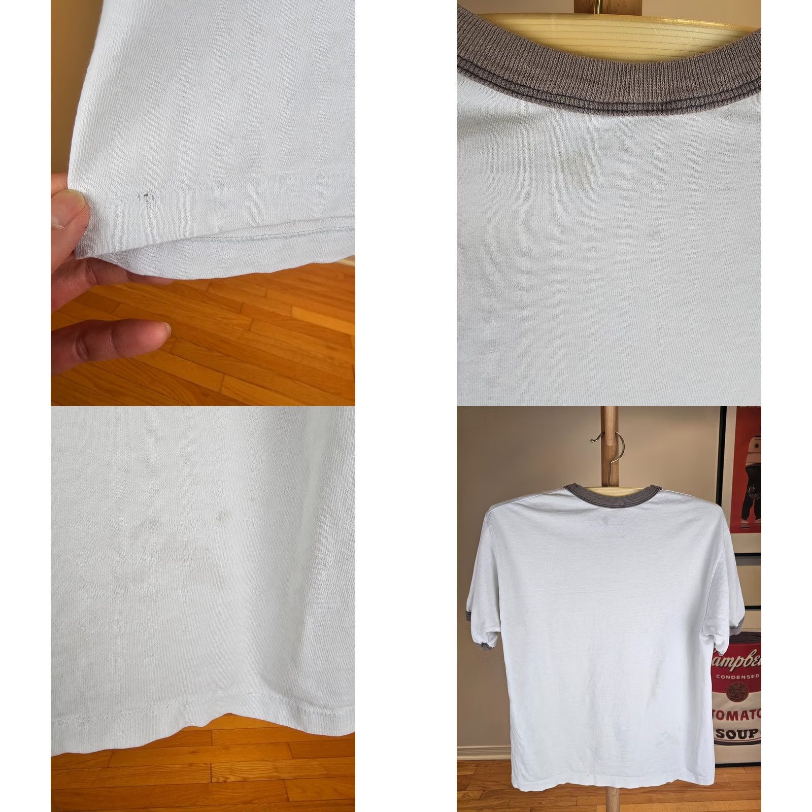 Vintage VINTAGE US NAVY USN US NAVAL ACADEMY RINGER T-SHIRT SZ MEDIUM Mens Shirt Short Sleeve Round Neck White Cotton 90s/US Navy Size US M / EU 48-50 / 2 - 9 Thumbnail