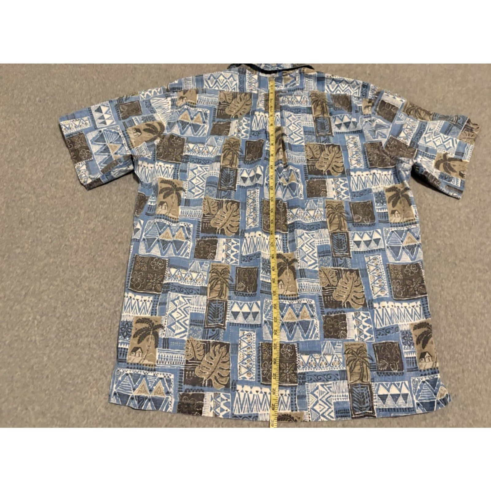 Reyn Spooner Reyn Spooner Hawaiian Shirt Mens Large Blue Floral Half Button Up Pullover Short Sleeve Cotton Polyester Size US L / EU 52-54 / 3 - 6 Thumbnail