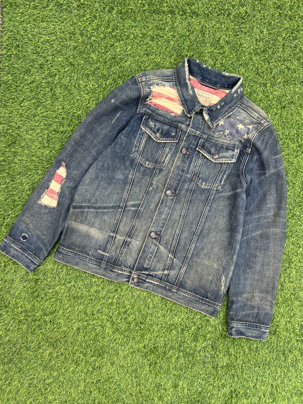 Polo Ralph Lauren Polo Ralph Lauren Distressed American 🇺🇸 Denim Trucker Jacket Size US M / EU 48-50 / 2 - 4 Thumbnail