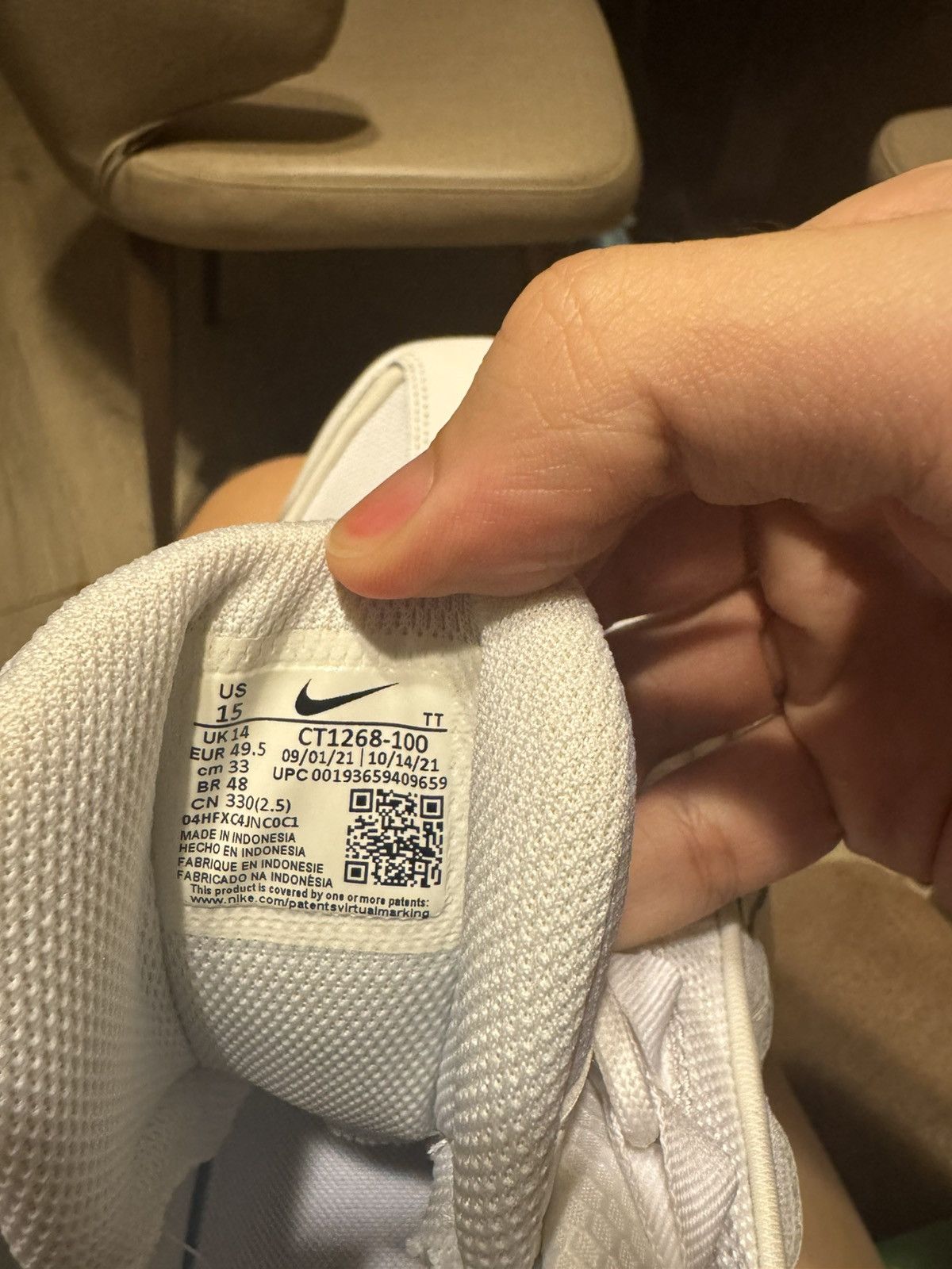 Nike Pure white air max 95 Size US 15 / EU 48 - 5 Thumbnail