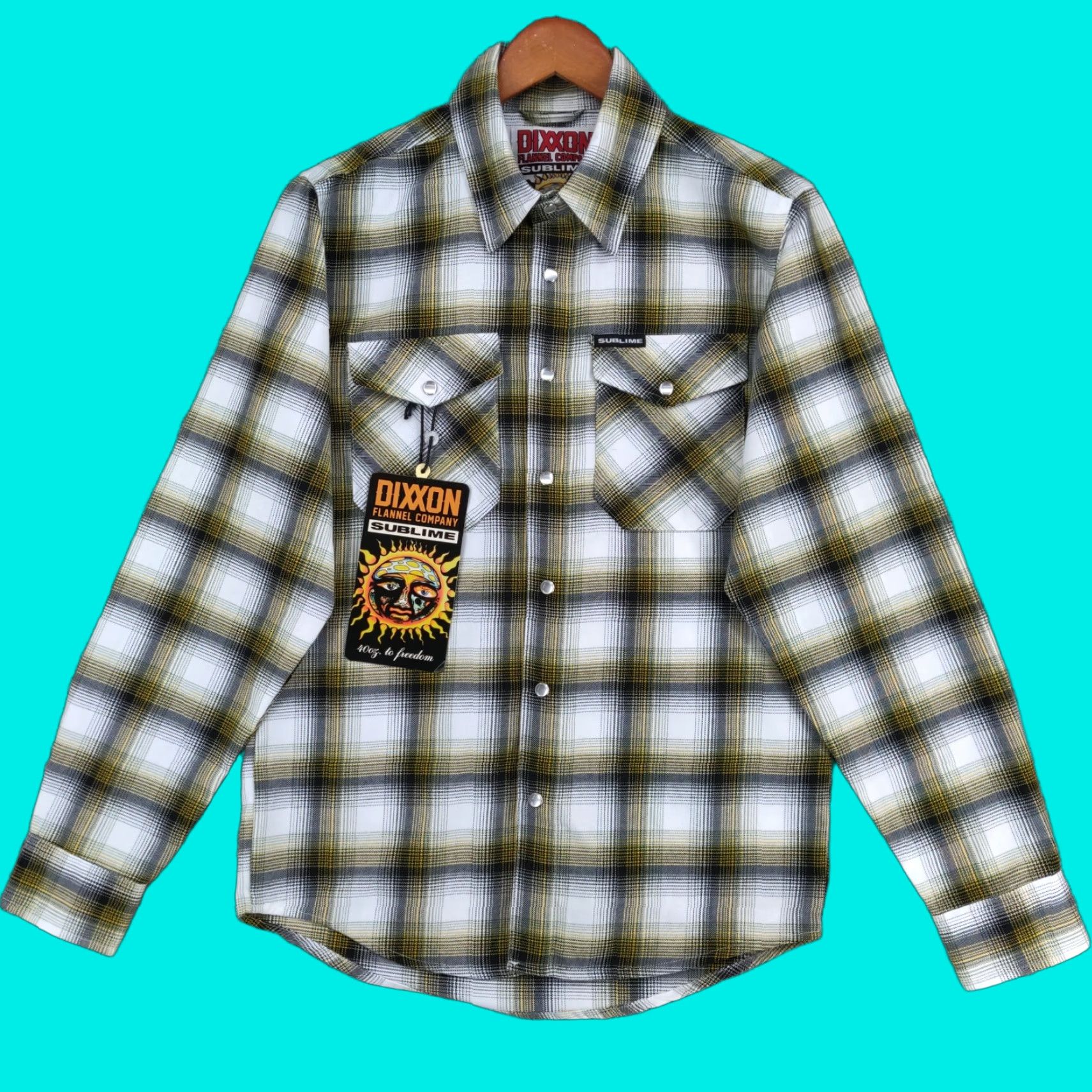 Vintage Dixxon Sublime Shirt Mens XS Plaid Flannel Pearl Snap Long Sleeve Rock Band Size US XS / EU 42 / 0 - 1 Thumbnail