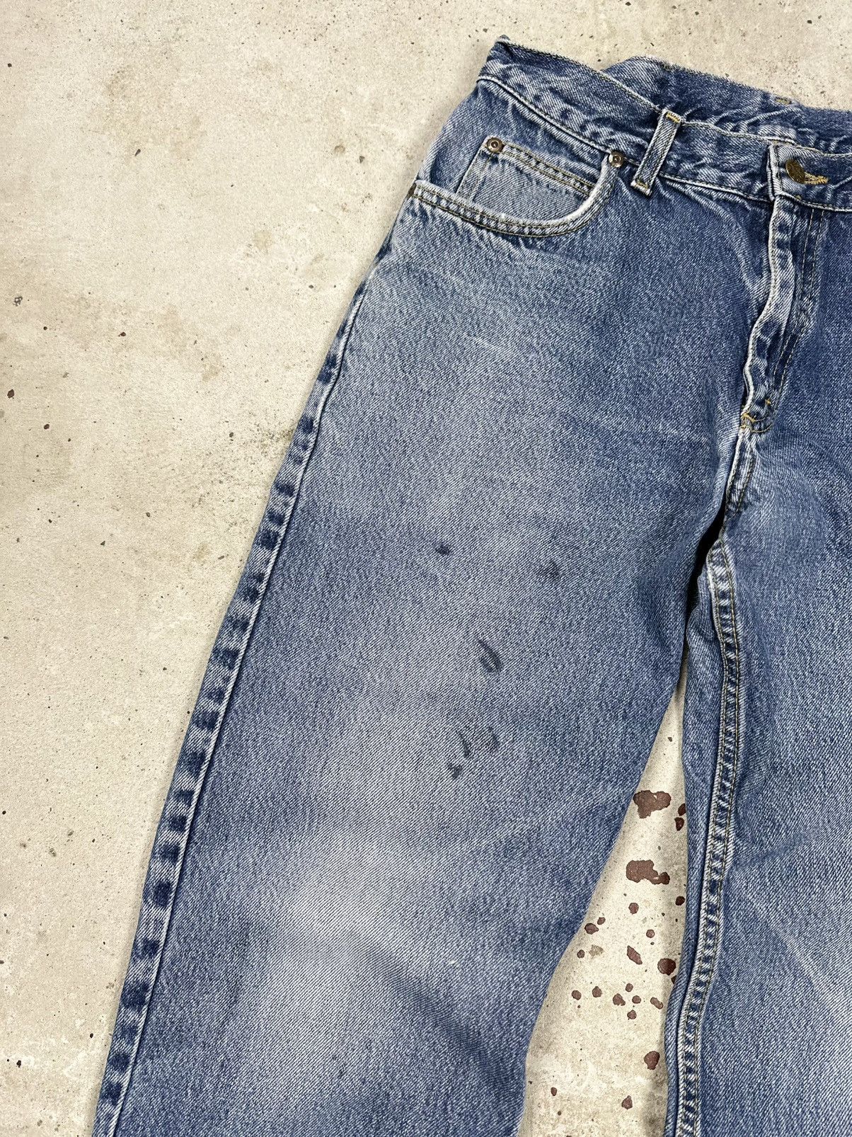 Lee × Vintage Vintage 90s Lee Distressed Blue Denim Pants Brooklyn Size US 32 / EU 48 - 5 Thumbnail
