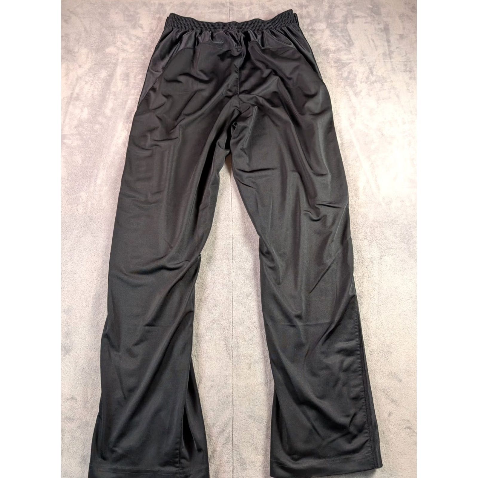 Nike VTG Nike Tear Away Pants Mens L Black Dazzle Shiny Snap Basketball Y2K 90s READ! Size US 33 - 2 Thumbnail