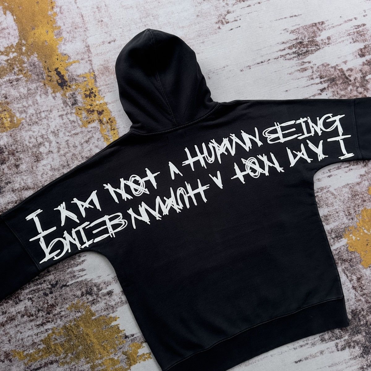 I Am Not A Human Being I AM NOT A HUMAN BEING SPELL OUT BIG LOGO BACKHIT HOODIE Size US L / EU 52-54 / 3 - 4 Thumbnail