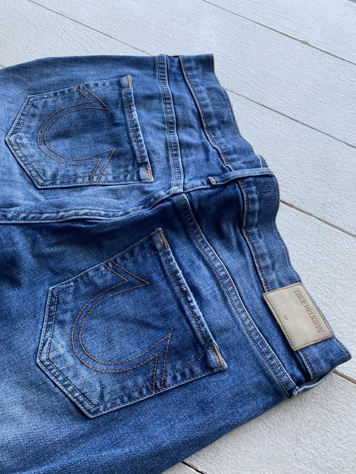 True Religion 00s Y2K True Religion Victoria Skinny Distressed Jeans Italy Size 29" - 14 Thumbnail