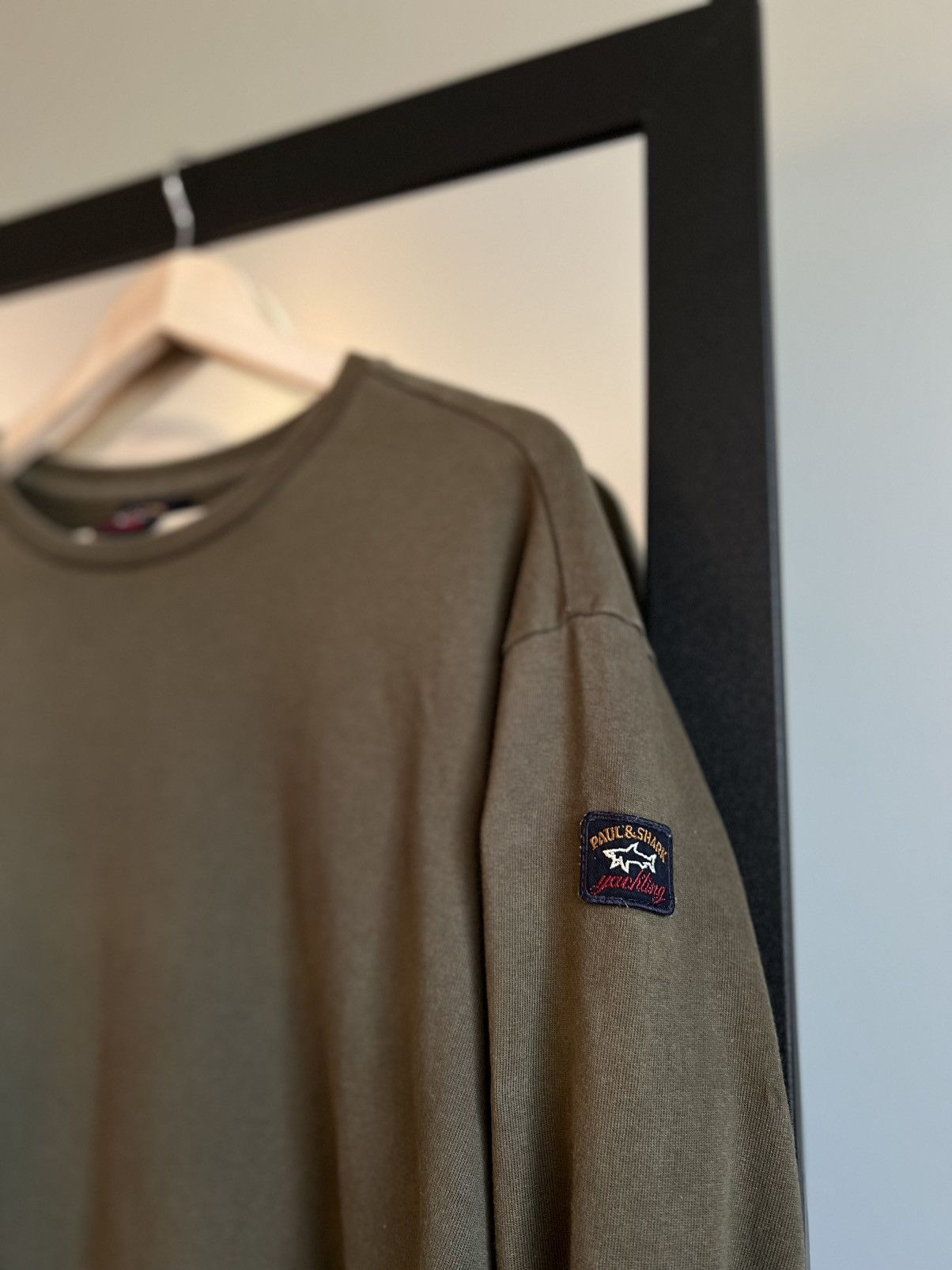 Paul & Shark × Vintage Paul & Shark Yachting Vintage Khaki Sweatshirt Size US L / EU 52-54 / 3 - 4 Thumbnail