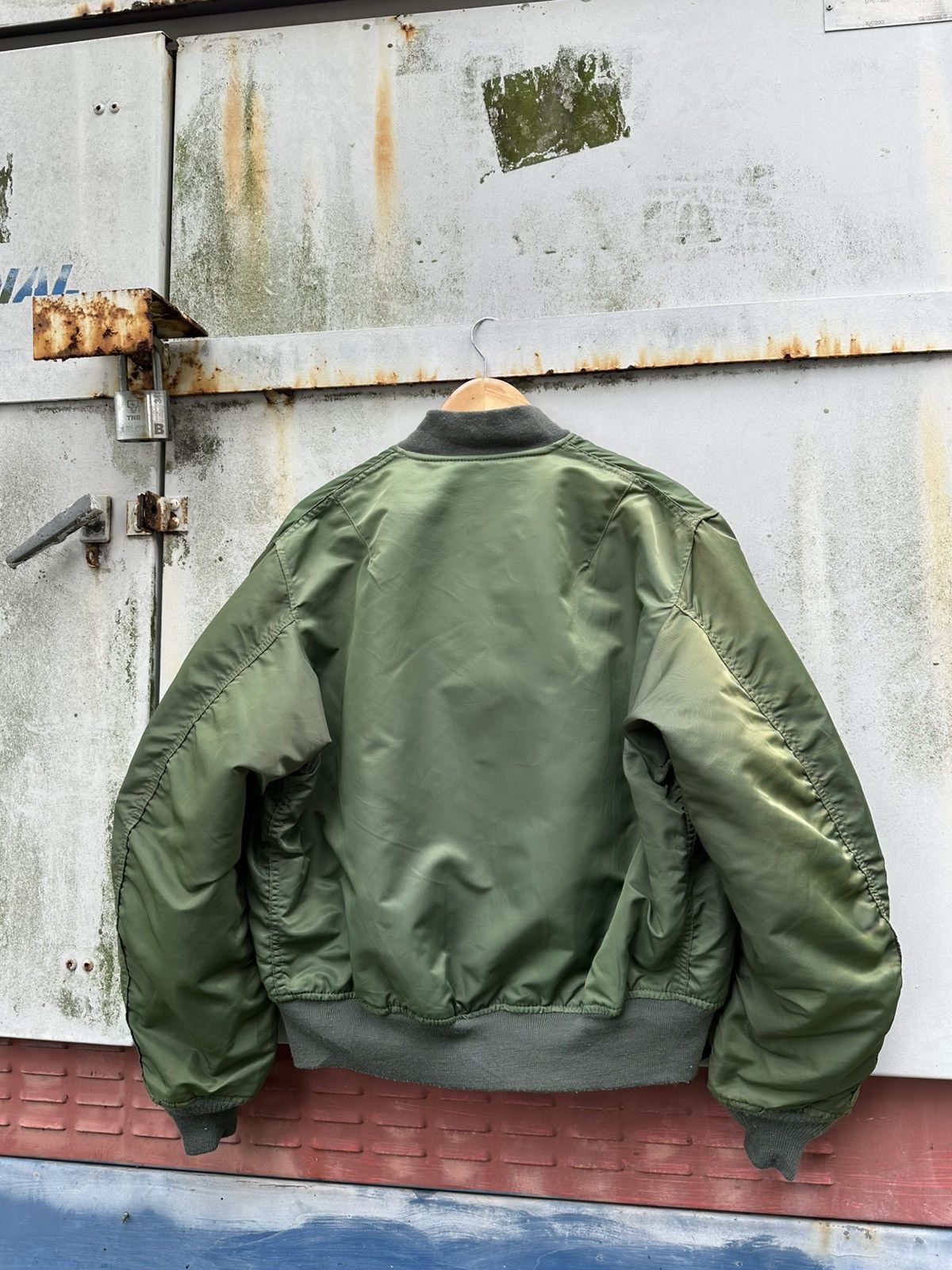 Vintage 🪖Vintage MA-1 Man Intermediate Bomber Jacket Made In USA Size US L / EU 52-54 / 3 - 8 Thumbnail