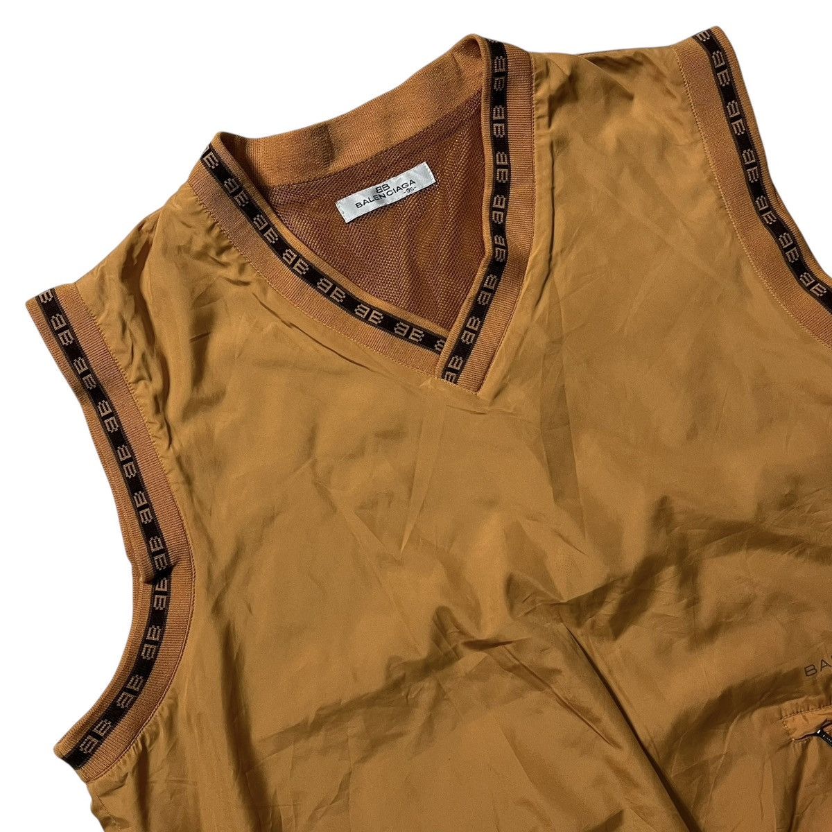 Balenciaga × Vintage Vintage Balenciaga Vneck Logo Vest Size US L / EU 52-54 / 3 - 3 Thumbnail