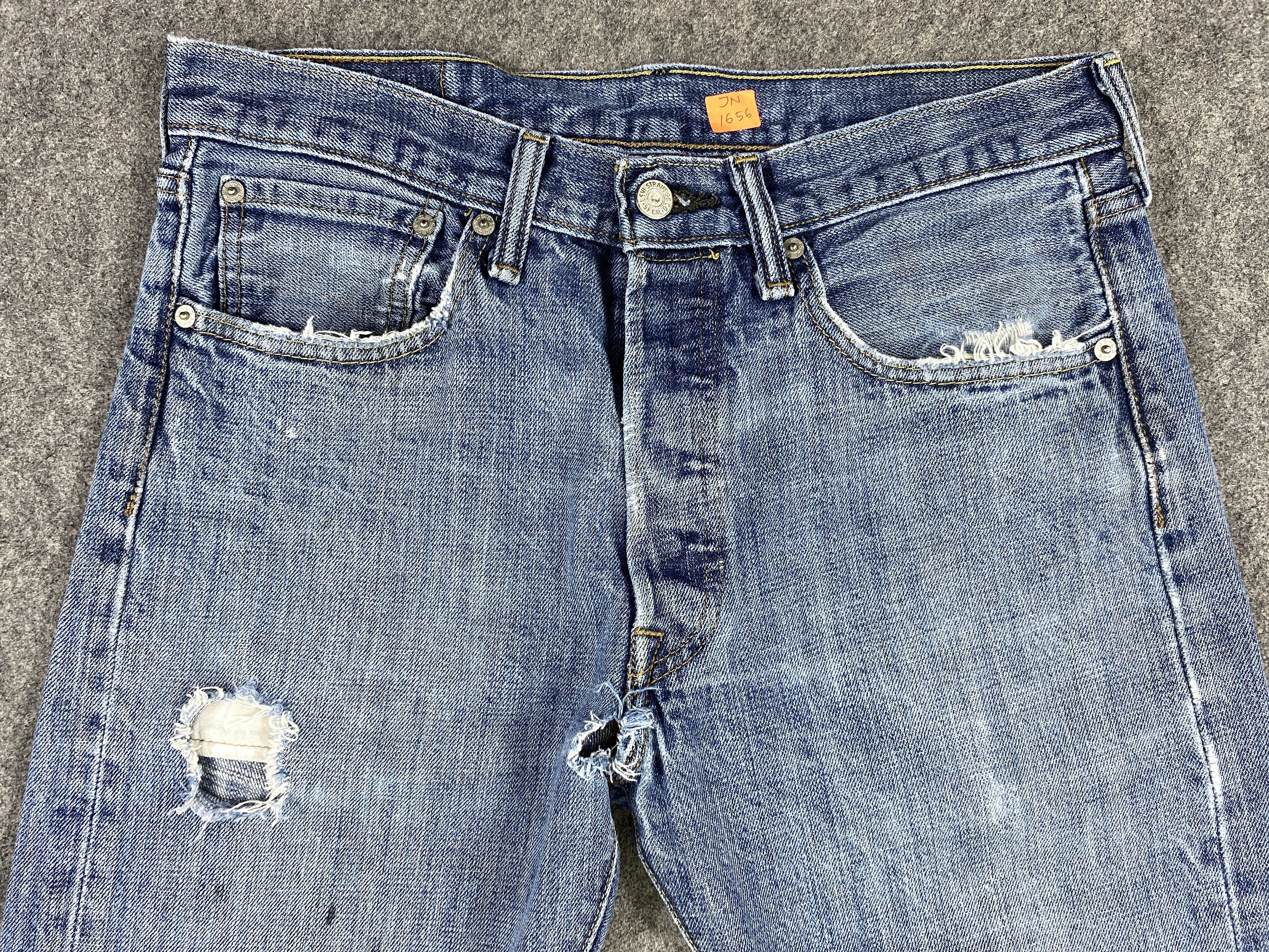 Levi's Distressed Blue Vintage Levi's 501 30x29.5 Denim -JN1656 Size US 30 / EU 46 - 3 Thumbnail