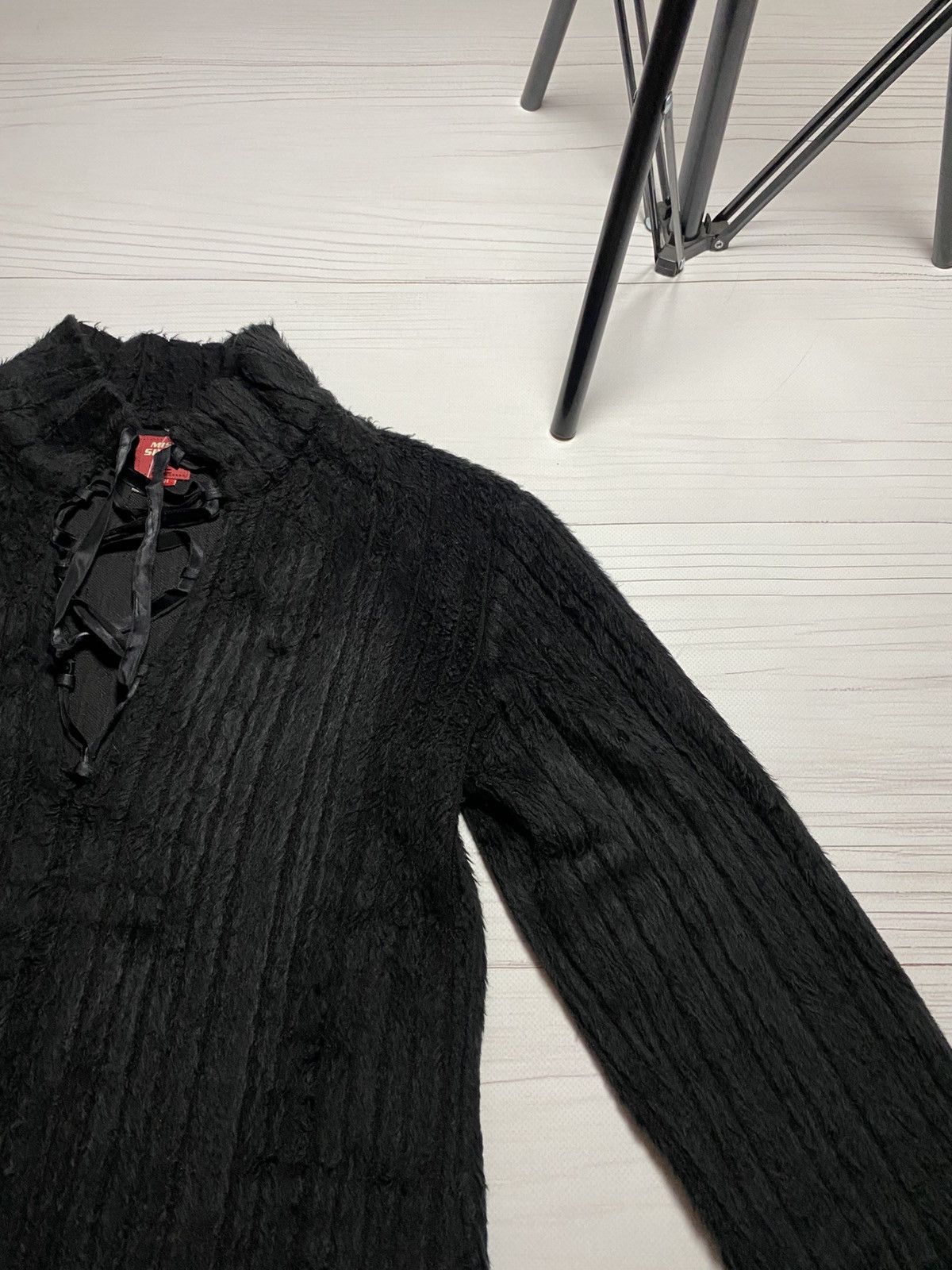 Miss Sixty Vintage Miss Sixty faux mohair Fuzzy Lace-Up Knit Sweater Size L / US 10 / IT 46 - 7 Thumbnail