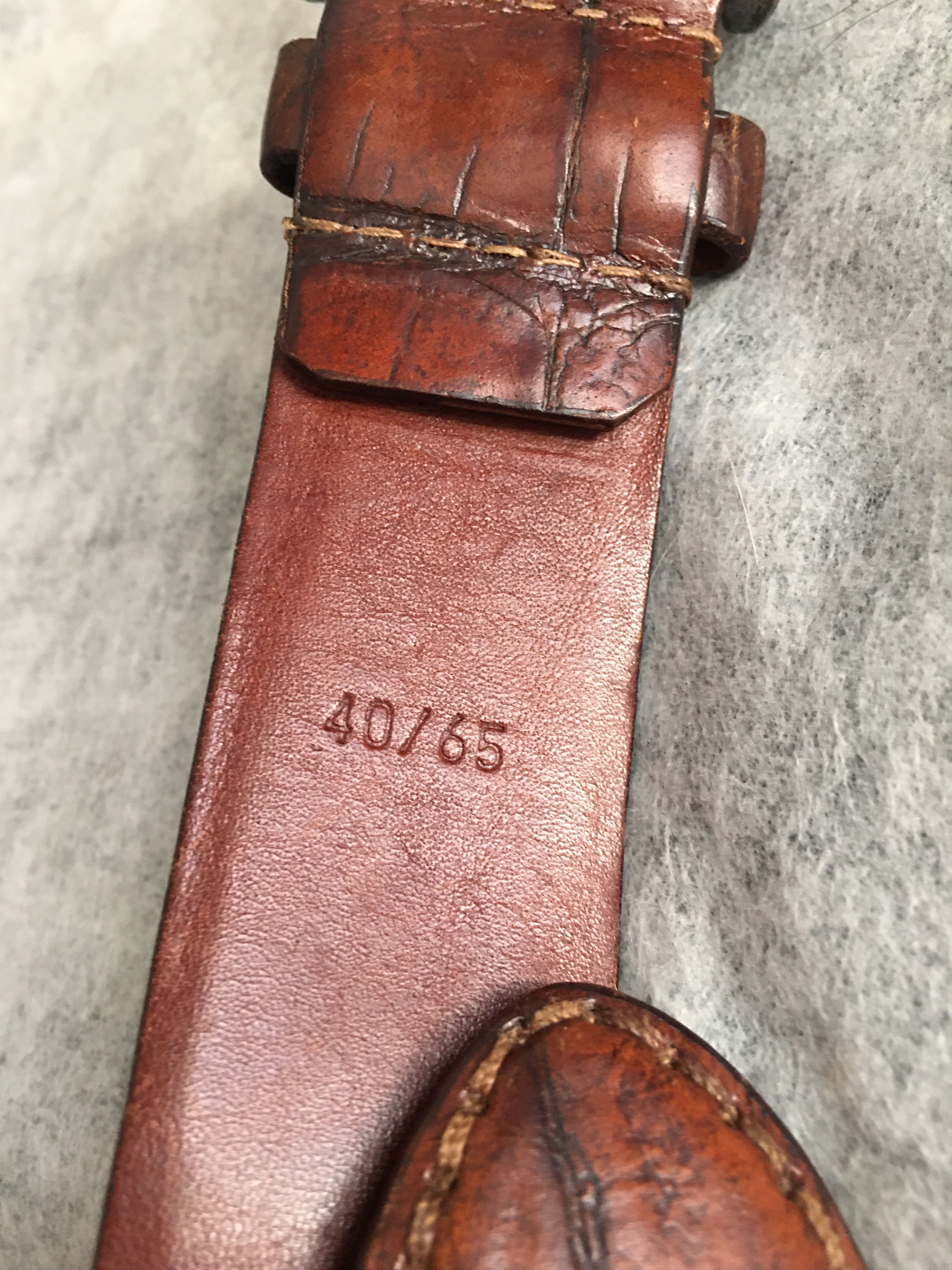 Other Bagpipe Parma Leather Italy Belt Croco Embossed Size 40/65 Size ONE SIZE - 8 Thumbnail