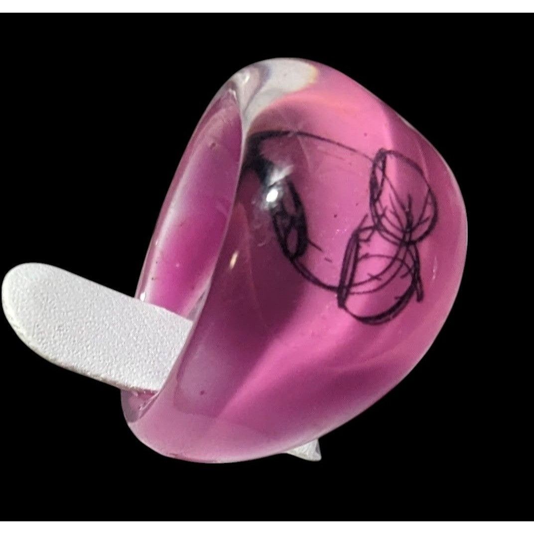 Other Chunky Pink And Black Bubblegum Abstract Ring Size 6 1/4 Size ONE SIZE - 7 Thumbnail