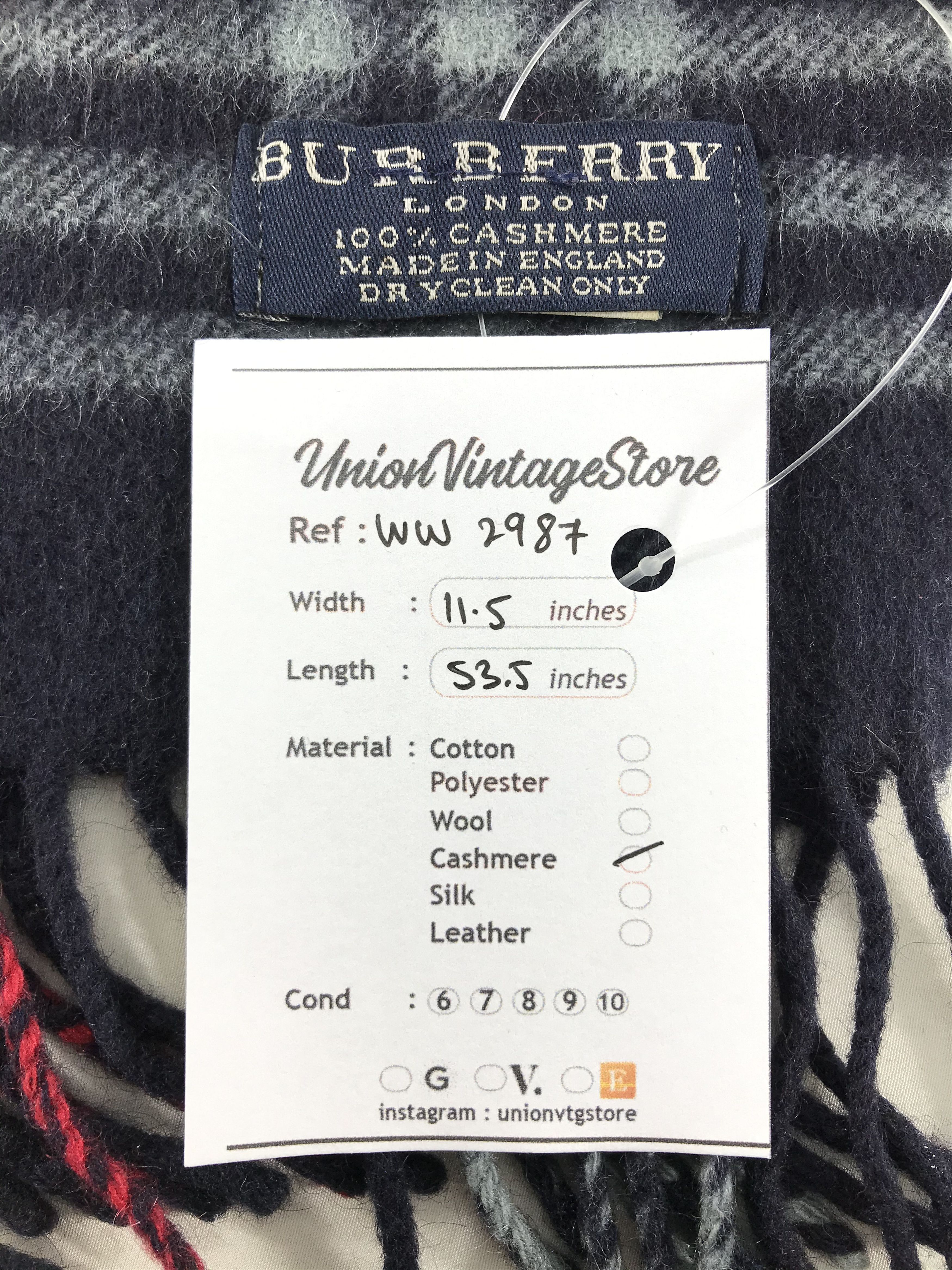 Burberry × Vintage Burberry Scarf / Muffler / Neckwear - WW2987 Size ONE SIZE - 8 Thumbnail