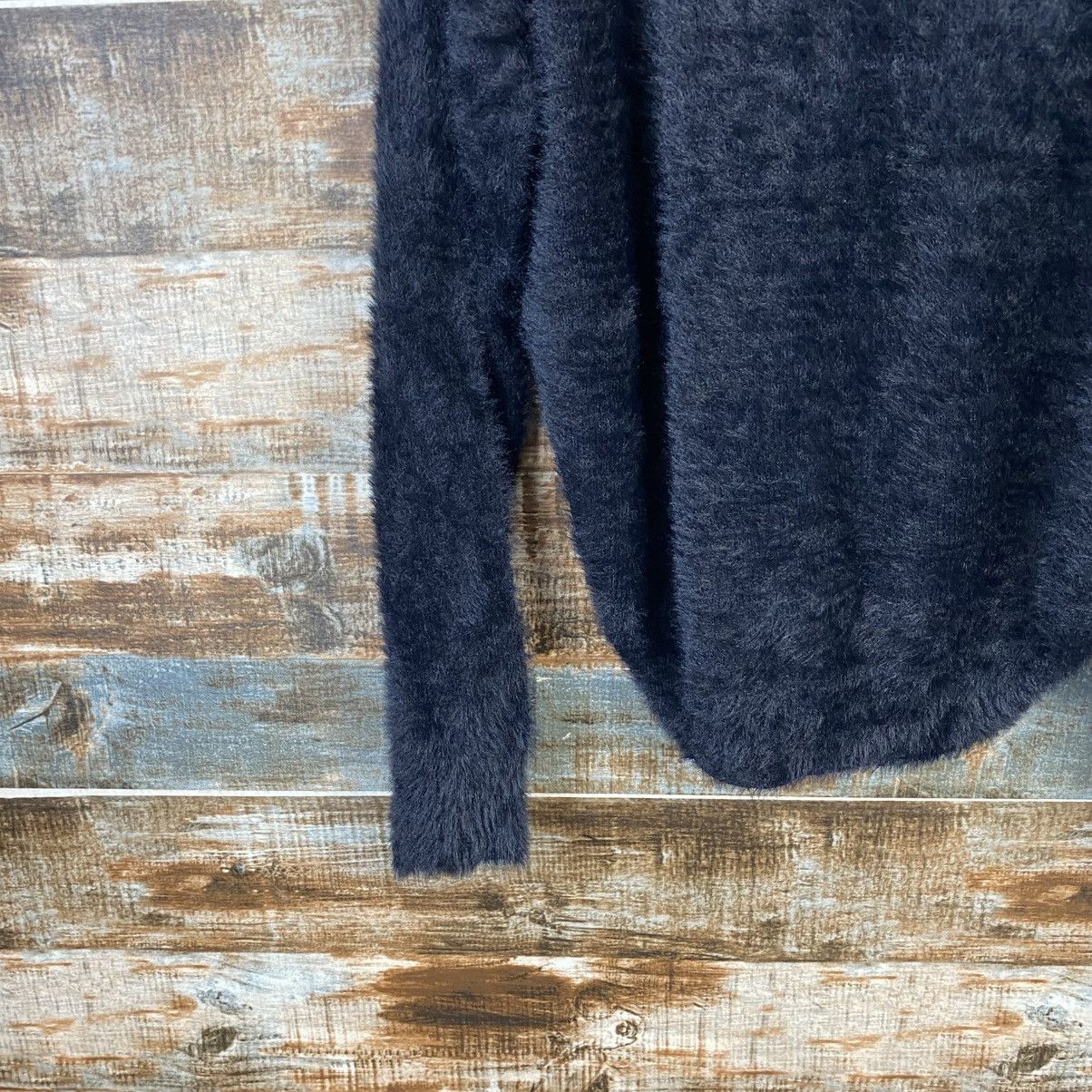 Homespun Knitwear DL Ingni Black Mohair fur shaggy Knitwear #C1105 Size M / US 6-8 / IT 42-44 - 15 Thumbnail
