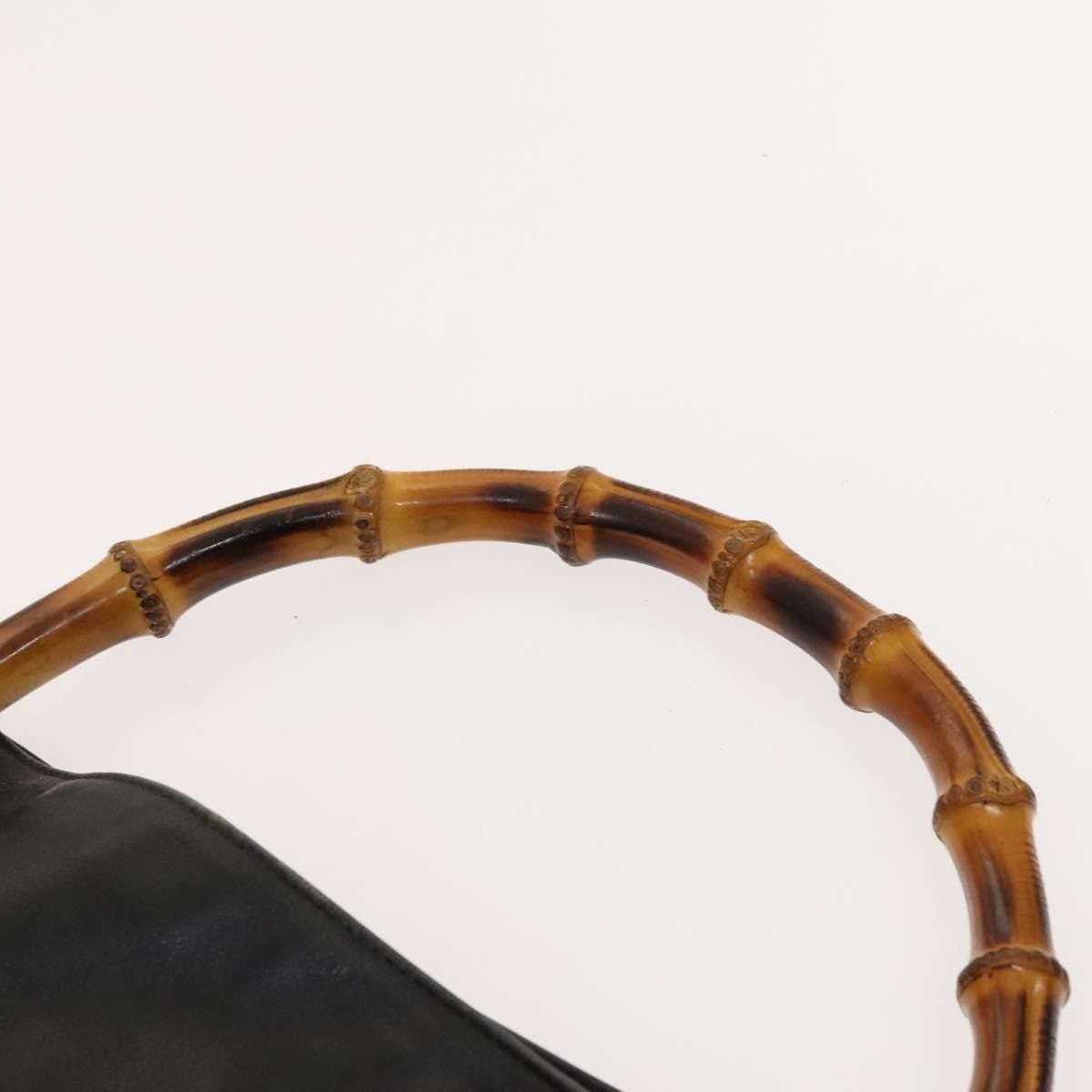 Gucci GUCCI Bamboo Shoulder Bag Leather Black Gold 001 1014 1577 0 Size ONE SIZE - 8 Thumbnail