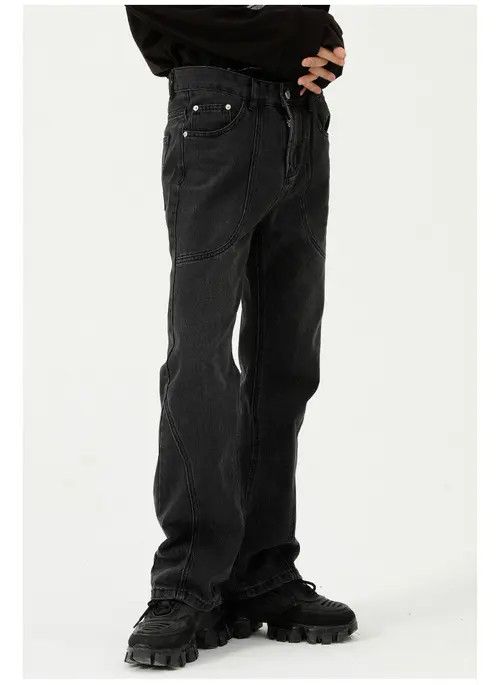 Anime × Japanese Brand × Jean Japanese retro trend straight flared jeans for men Size US 32 / EU 48 - 3 Thumbnail