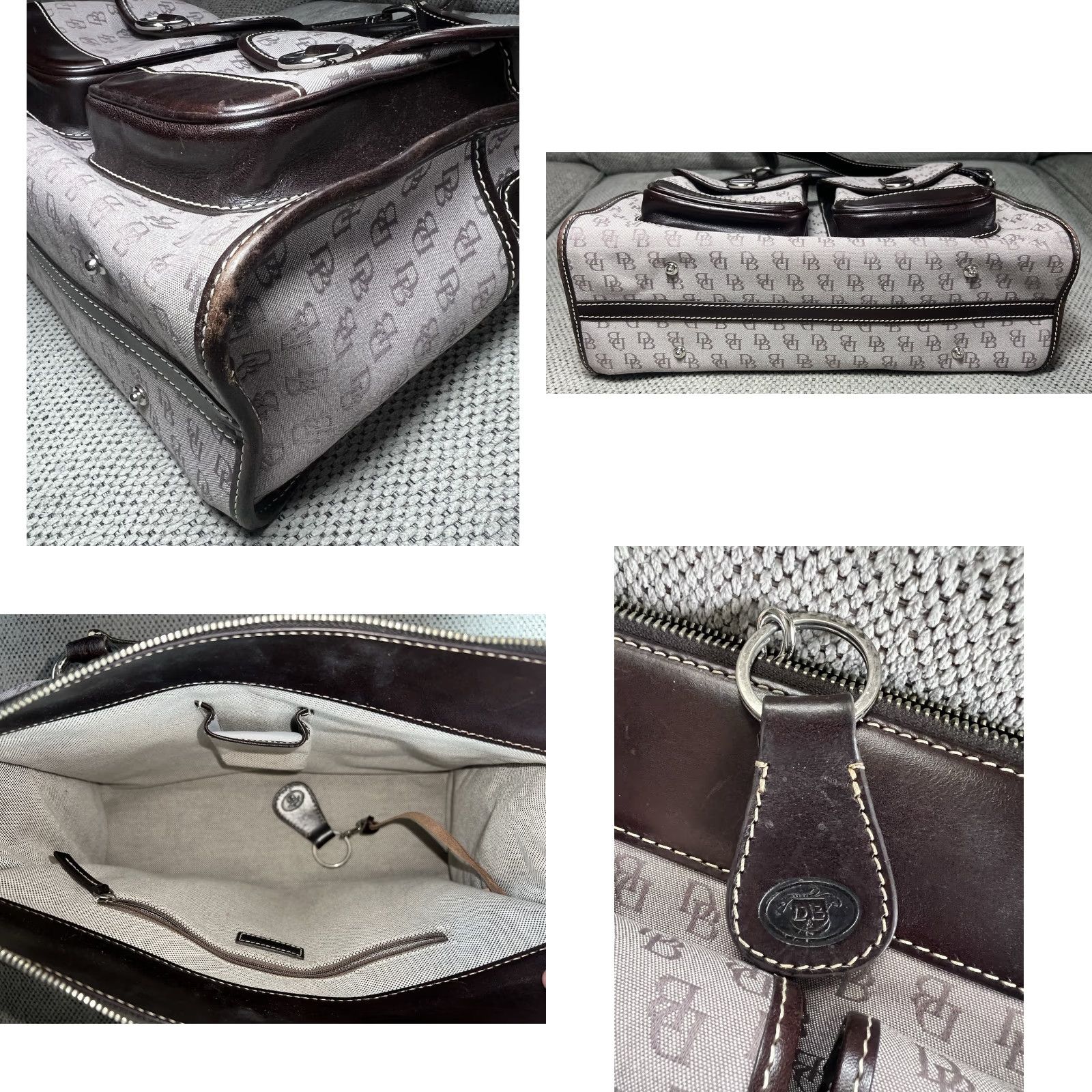 Dooney & Bourke Dooney & Bourke Leather Satchel/Top Handle Bag Crossbody Purse with Removable Strap Black Leather Pockets Silver Hardware Women's Bag 13.75”x10”x4.5” Size ONE SIZE - 8 Thumbnail