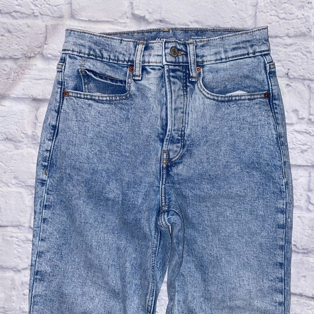 Old Navy Old Navy women 0 extra high rise sky hi straight secret slim Size 25" / US 0 / IT 36 - 3 Thumbnail