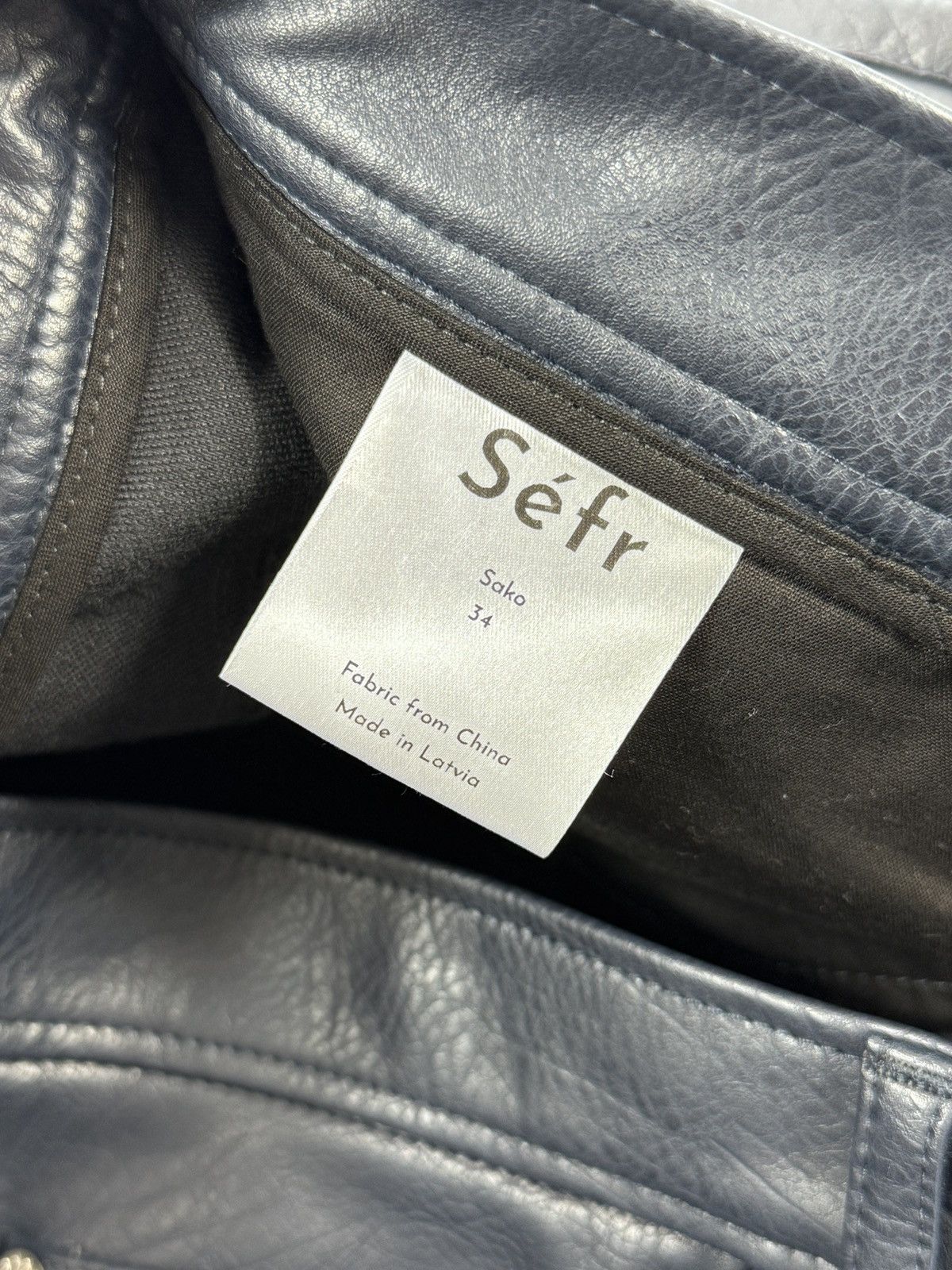Sefr SAKO STRAIGHT LEG FAUX LEATHER TROUSERS Size US 34 / EU 50 - 6 Thumbnail