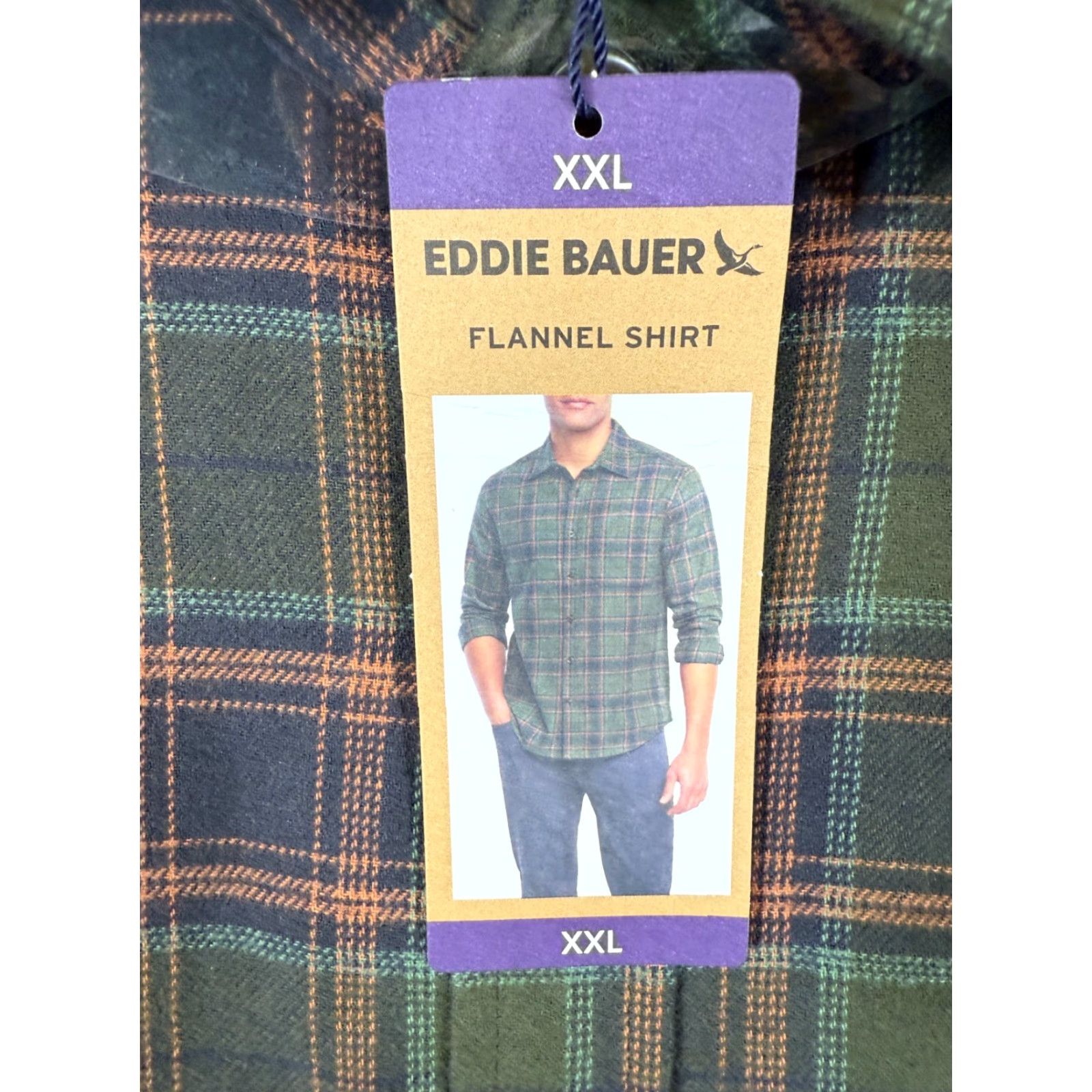 Eddie Bauer Eddie Bauer Flannel Shirt Mens 2XL Green Plaid Button-Up Long Sleeve NWT Size US XXL / EU 58 / 5 - 6 Thumbnail