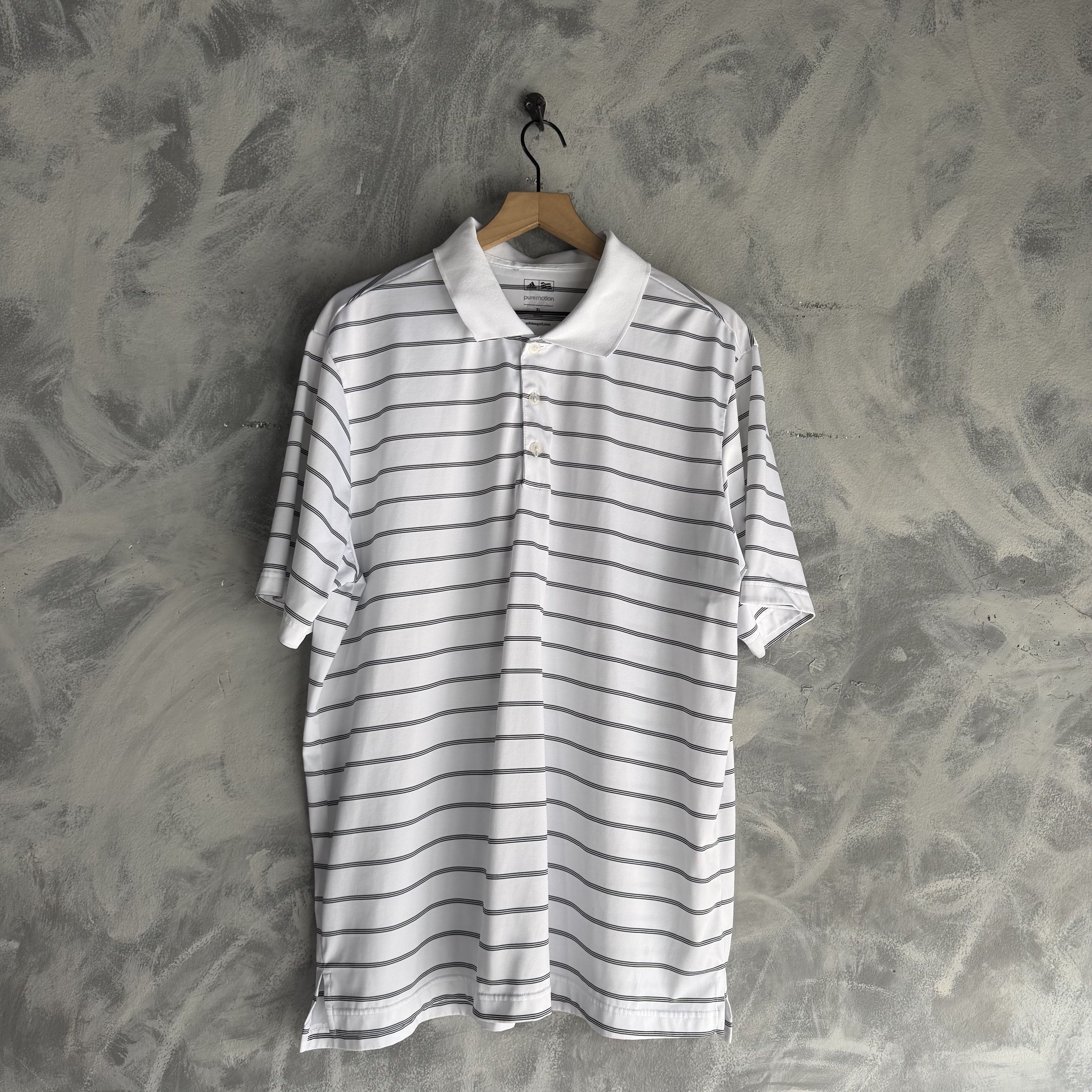 Adidas Adidas Golf PureMotion Polo T Shirt White & Black Size US XL / EU 56 / 4 - 1 Thumbnail